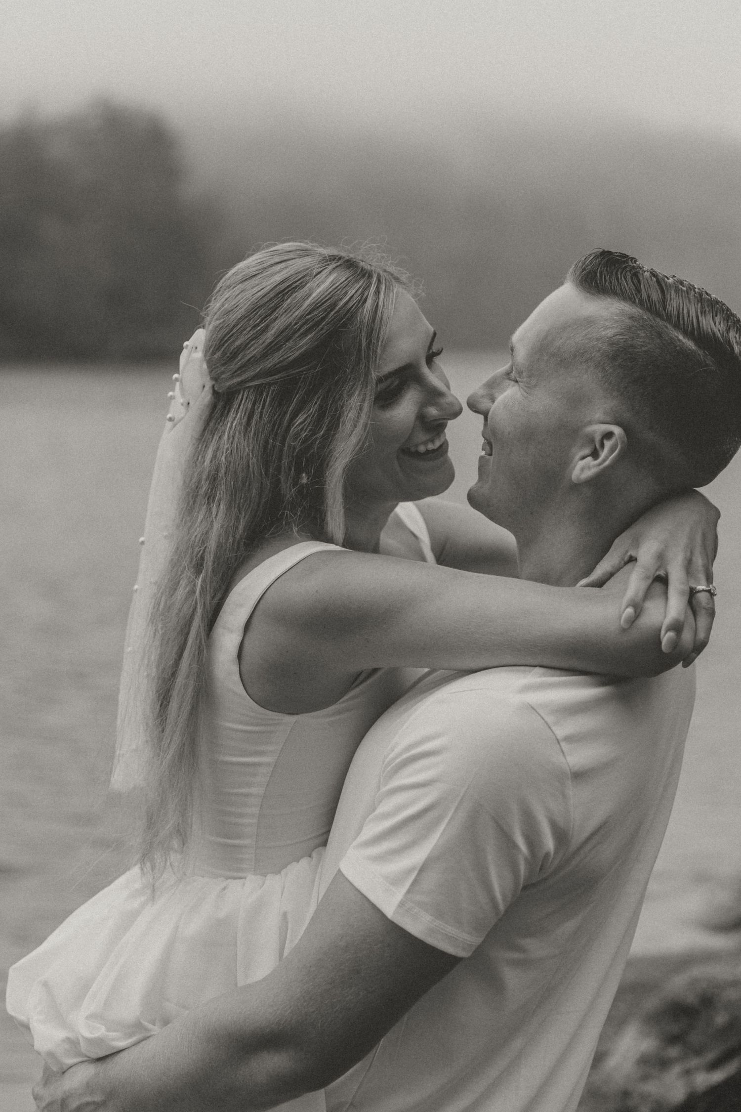 post elopement lakeside portraits