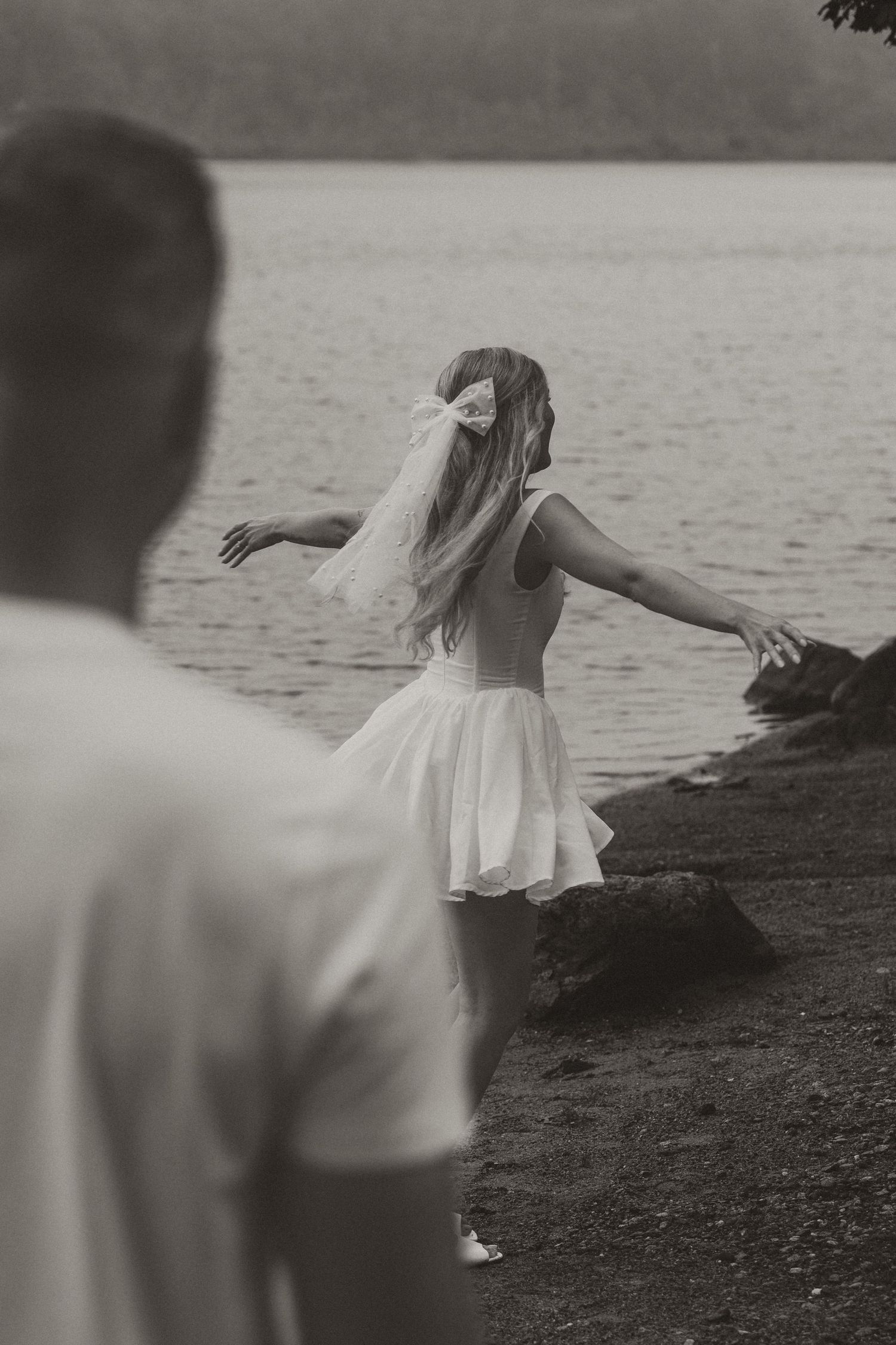 post elopement lakeside portraits