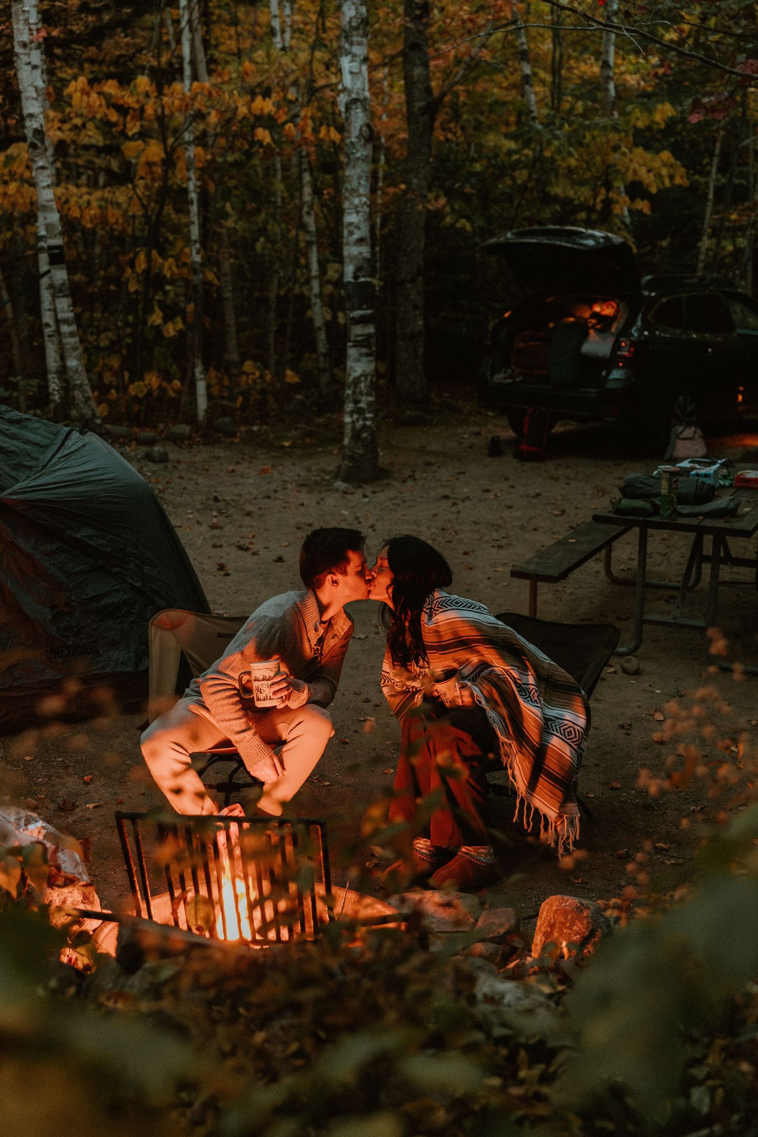 couple camping adventure sesseion