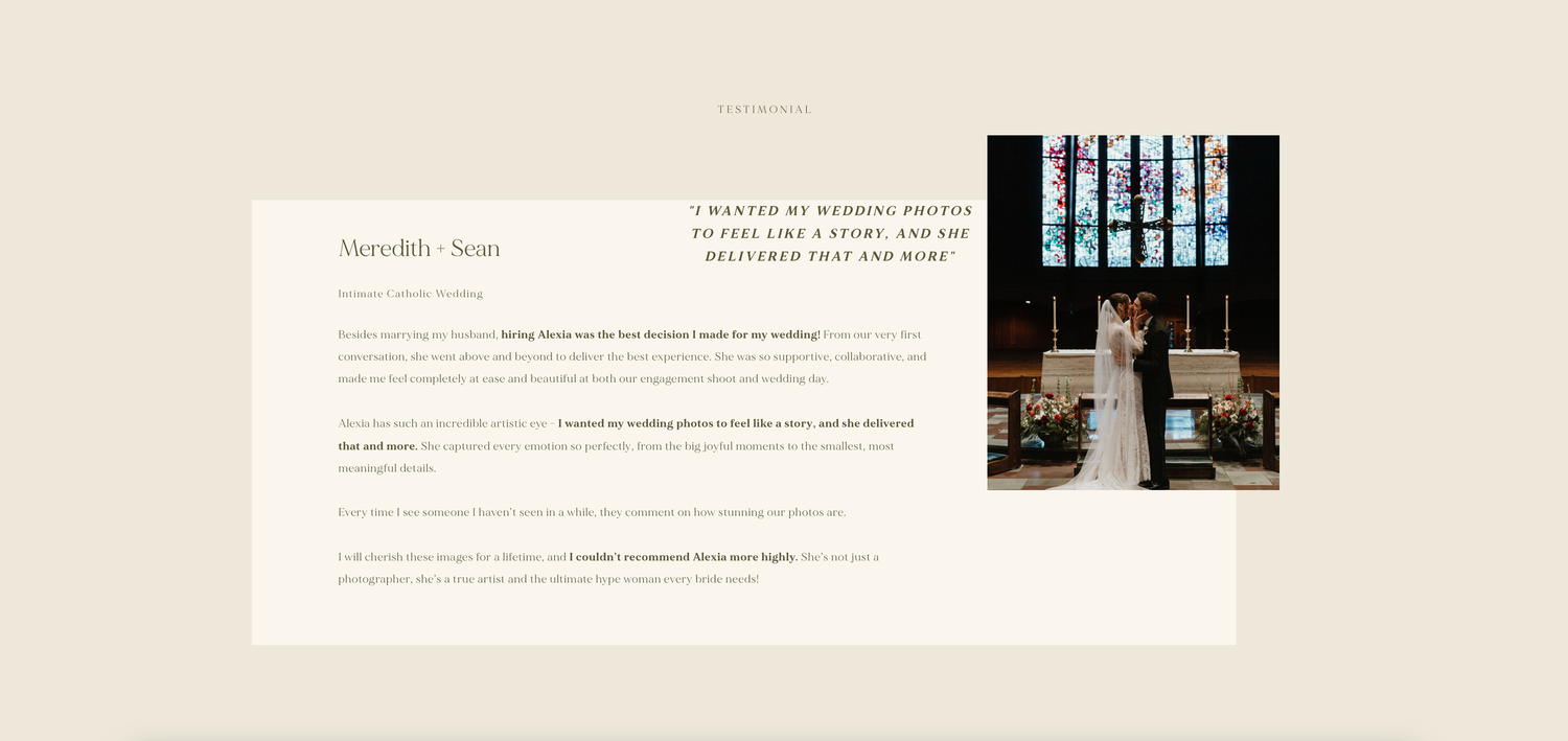 A collection of minimalist website screenshots showing text content and navigation elements on a light background.