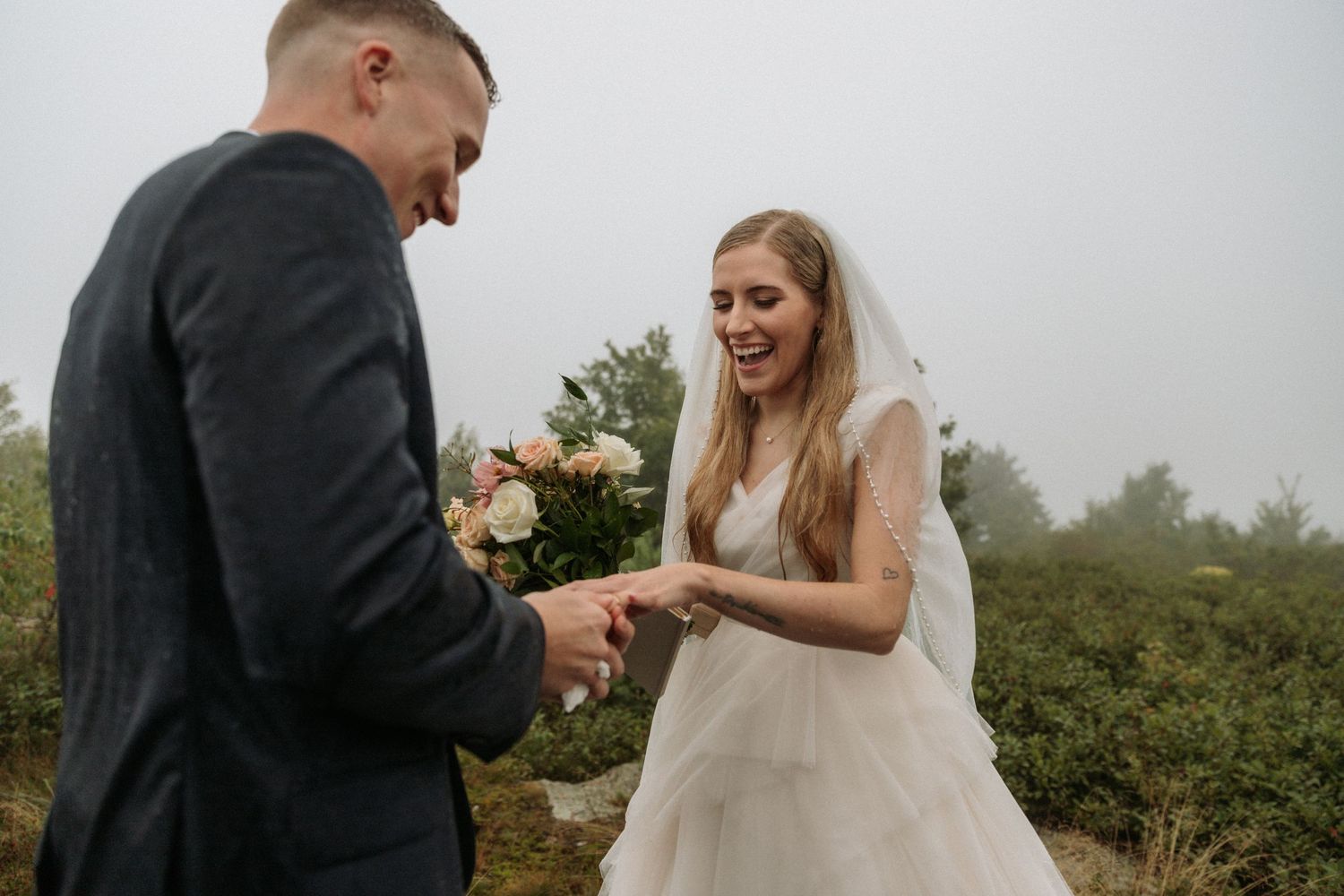 bride smiling