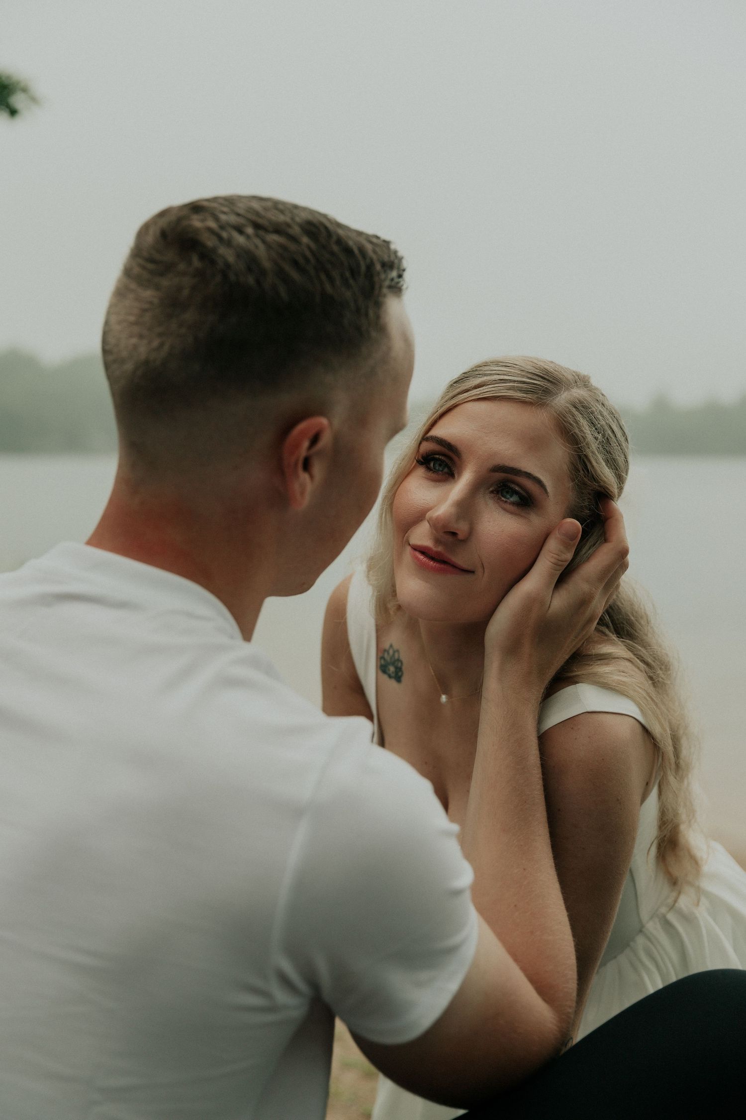 post elopement lakeside portraits