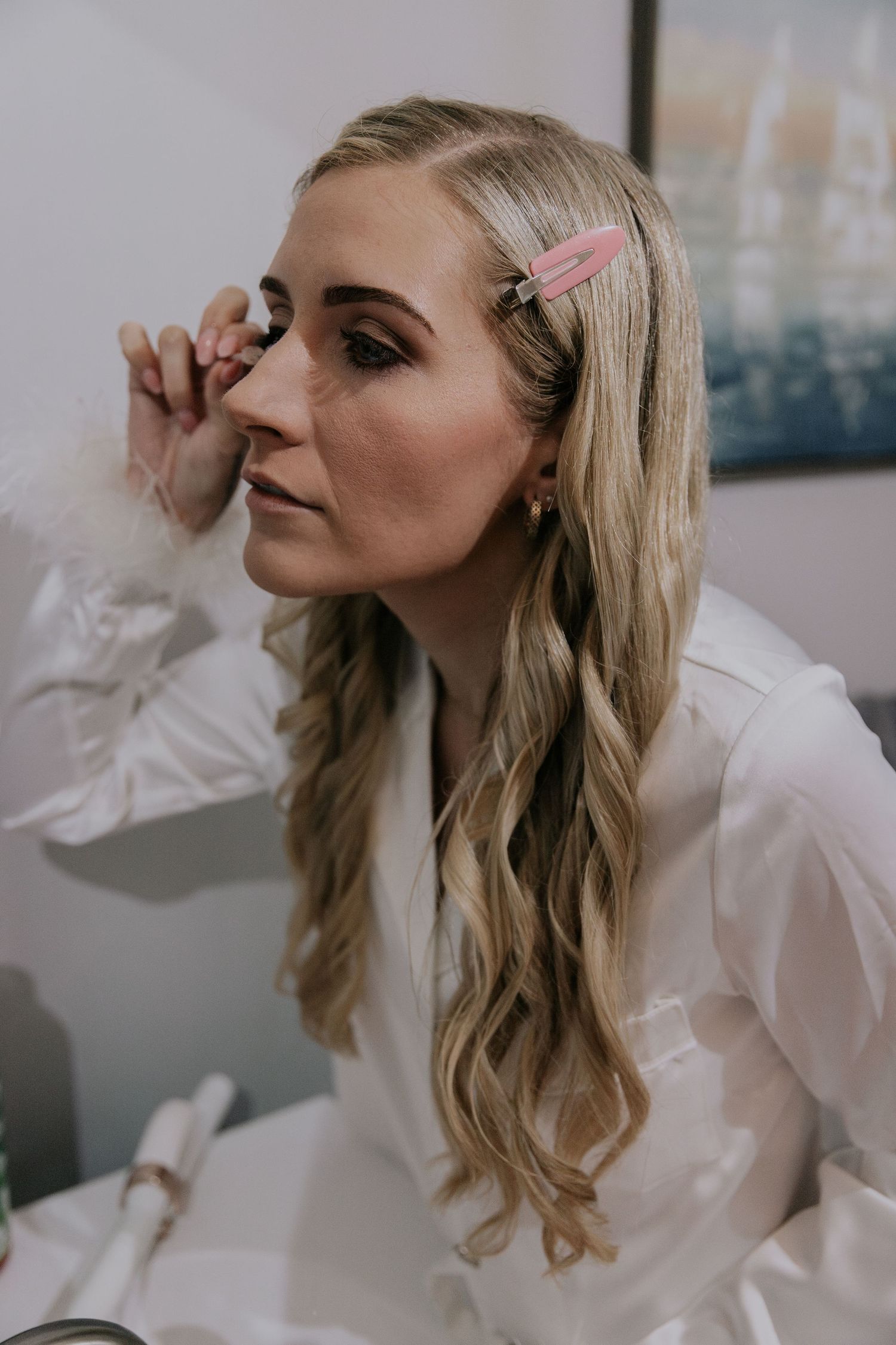lakes region elopement bride getting ready