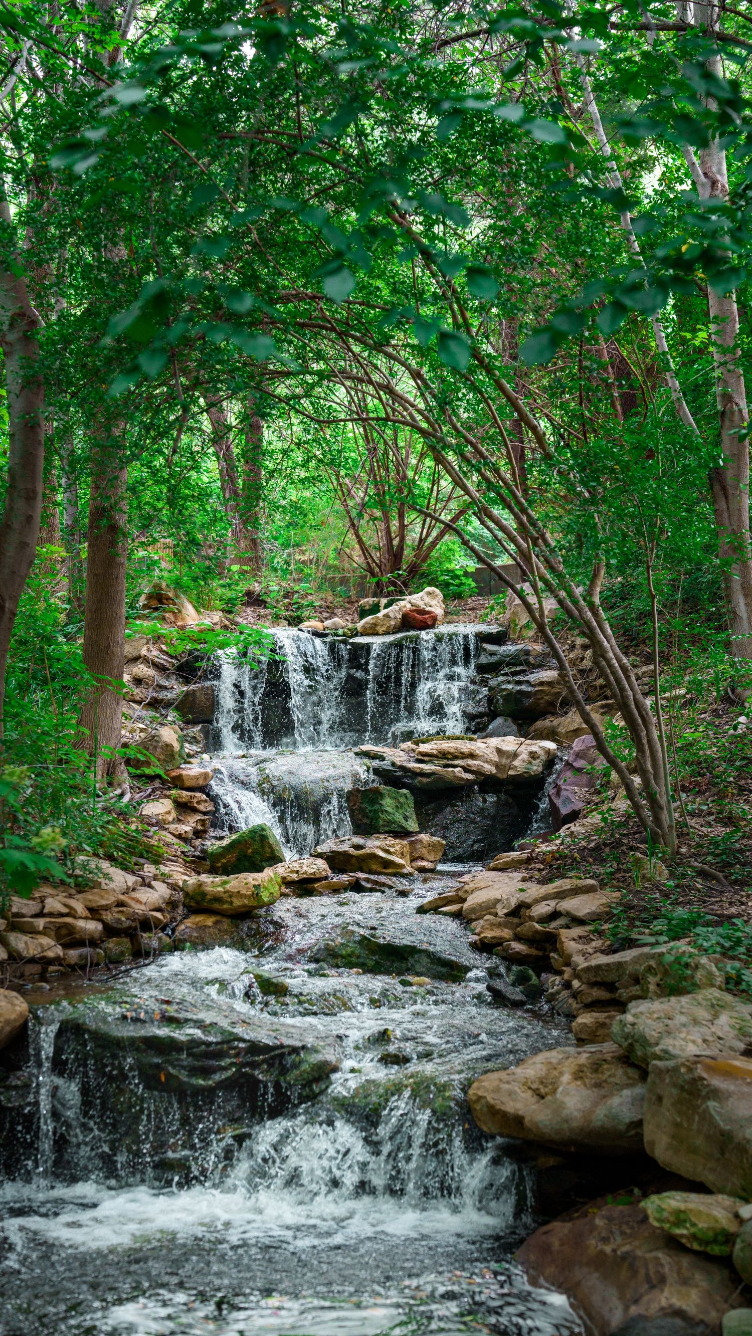 Water fall, street,