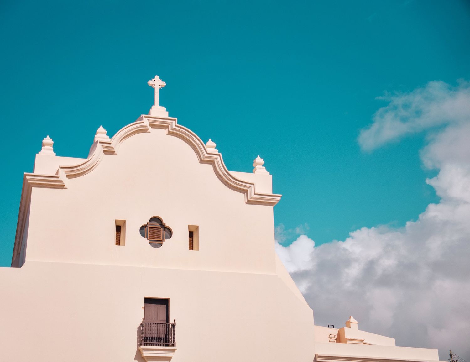 Facade of a church in old San Juan.