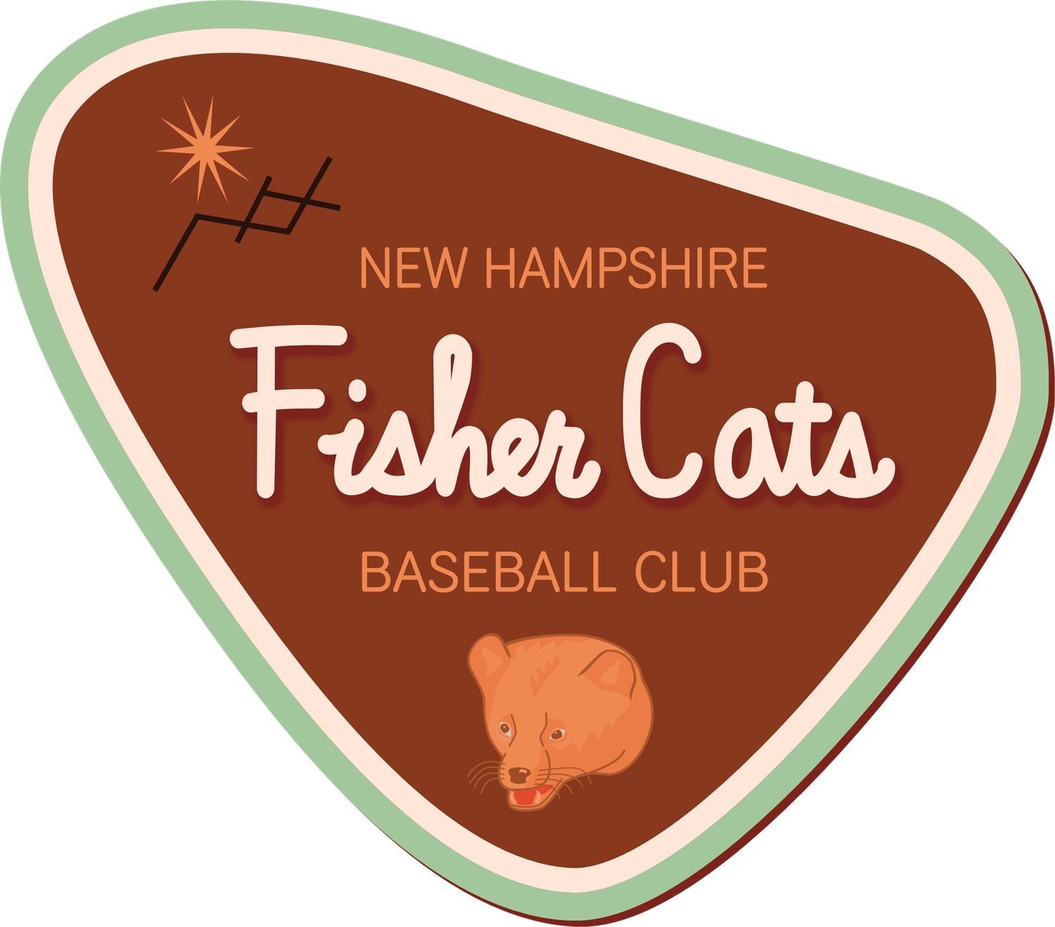 Primary wordmark logo for a rebrand concept of the New Hampshire Fisher Cats minor league baseball team.