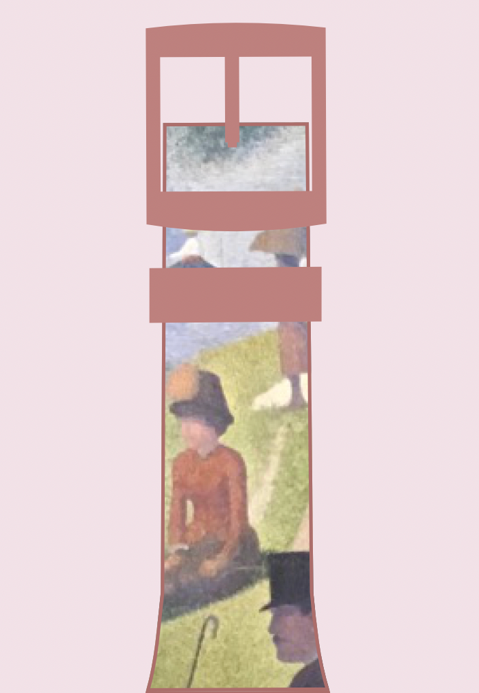 Concept image of a Swatch based on the painting A Sunday Afternoon on the Island of La Grande Jatte
