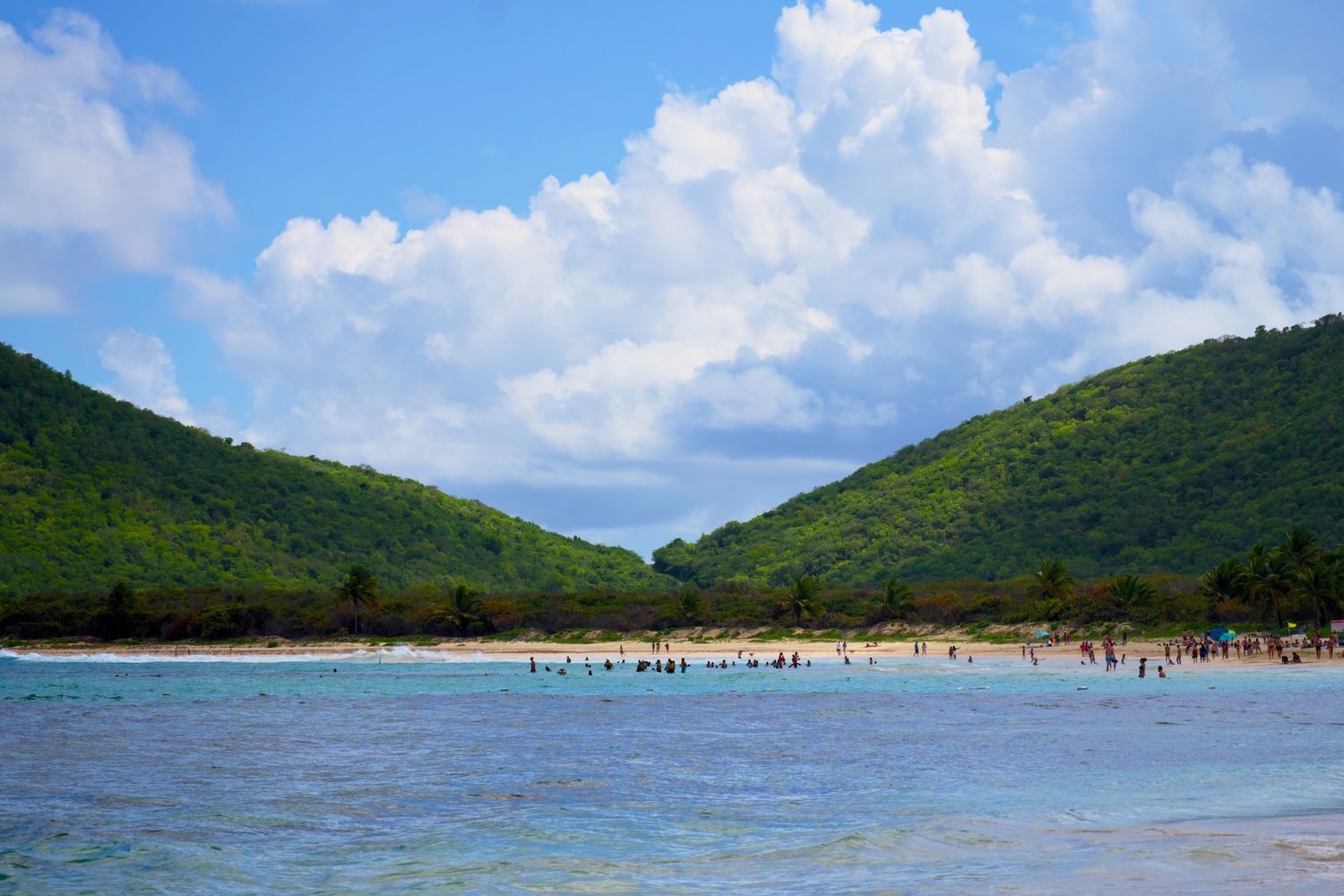 Landscape along the beach in Culebra.