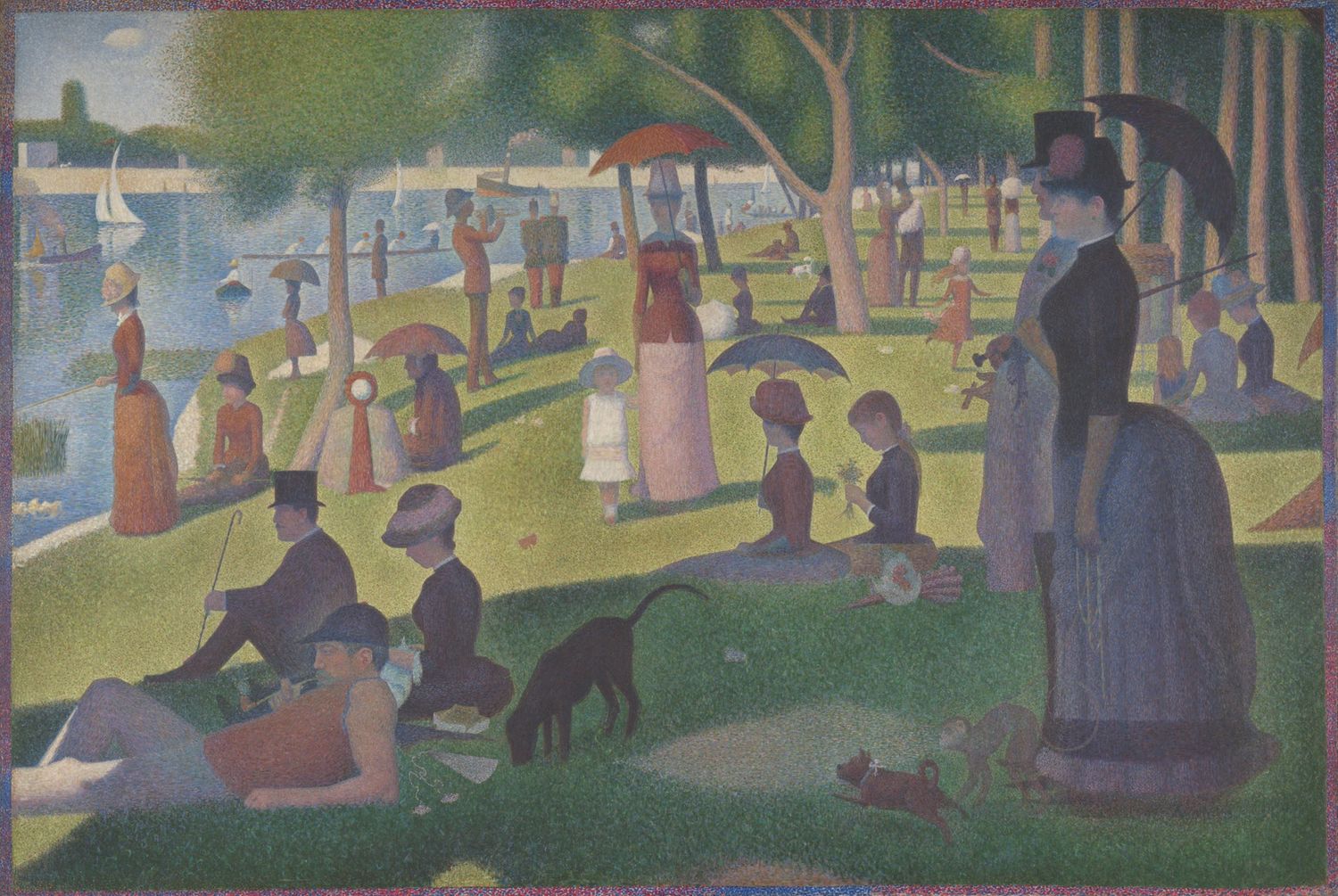 A Sunday Afternoon on the Island of La Grande Jatte painting