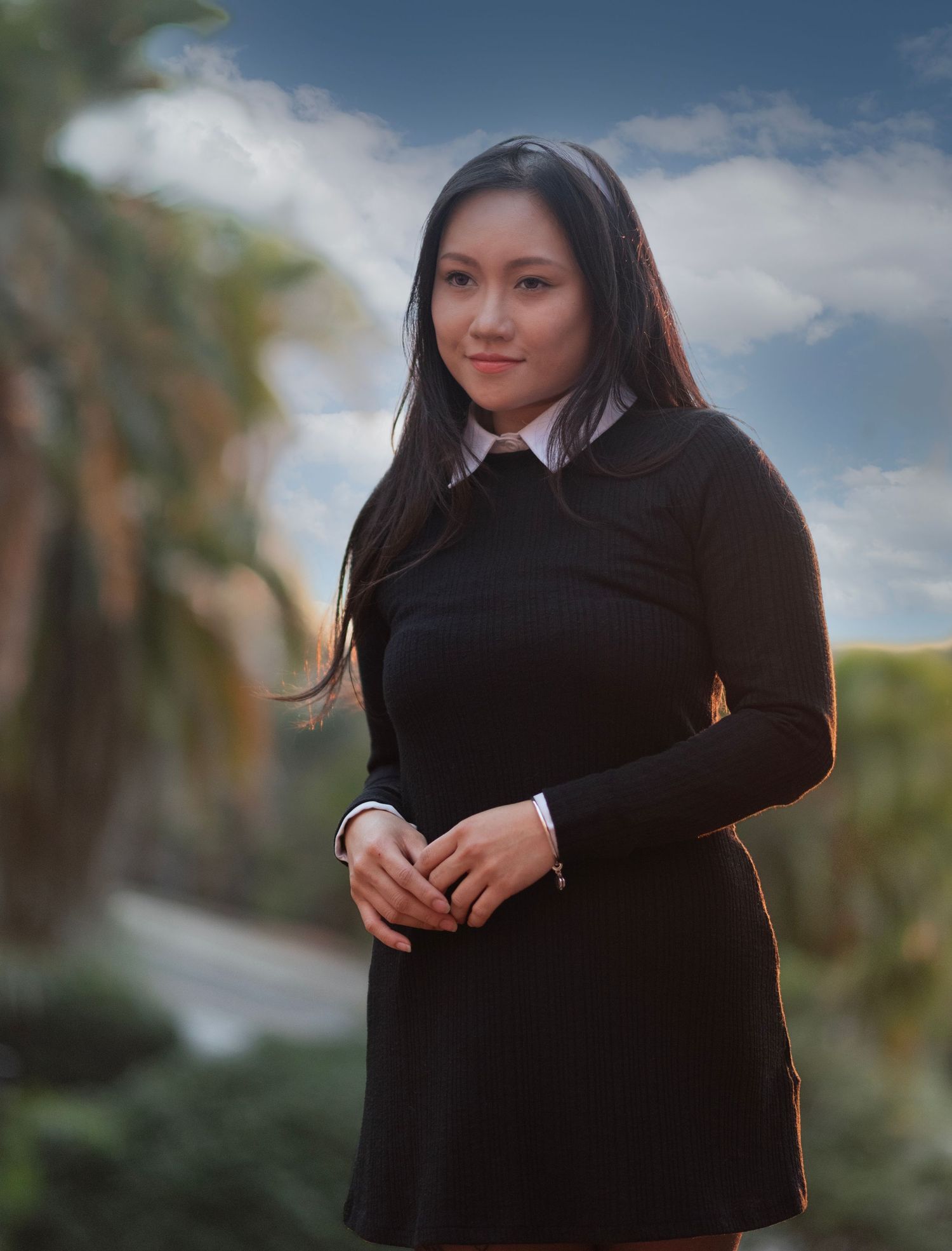 W Models San Diego Beautiful model portrait of a woman in a park in San Diego, CA