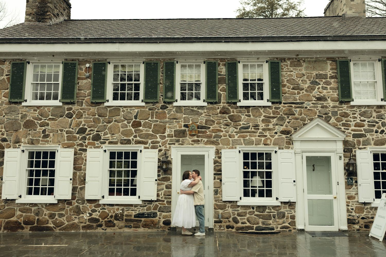 Appleford Estate engagement photos in Villanova Pennsylvania near Philadelphia, featuring a couple in a romantic garden setting