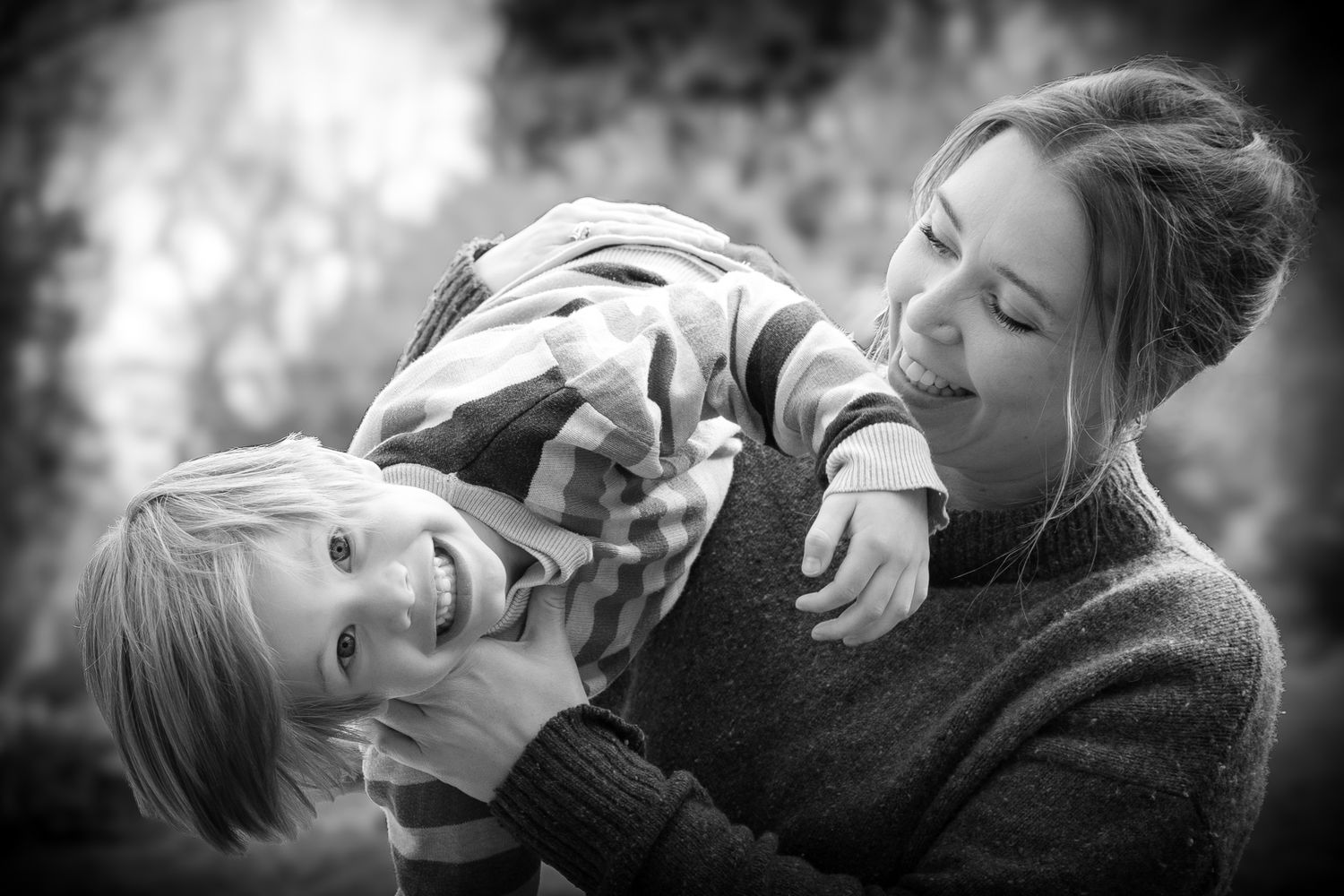 mother holding child