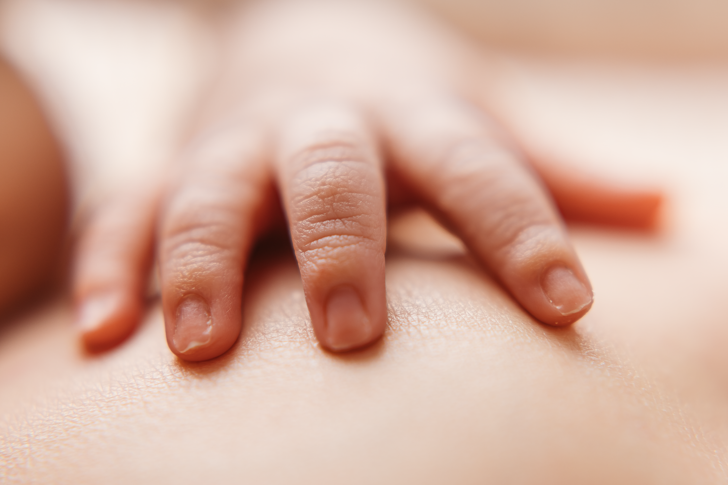 Close-up details of newborn