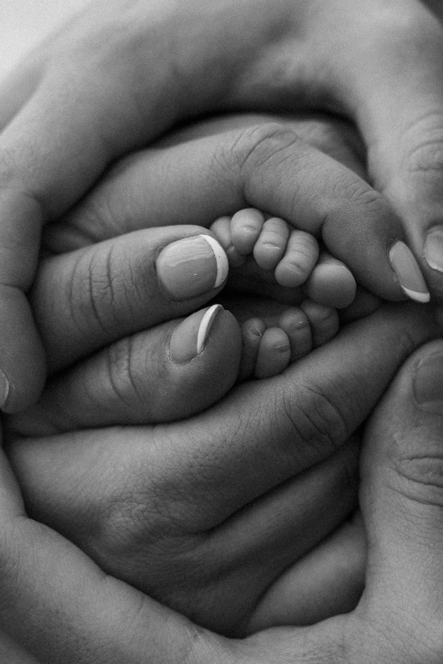 Newborn detail details, baby toes