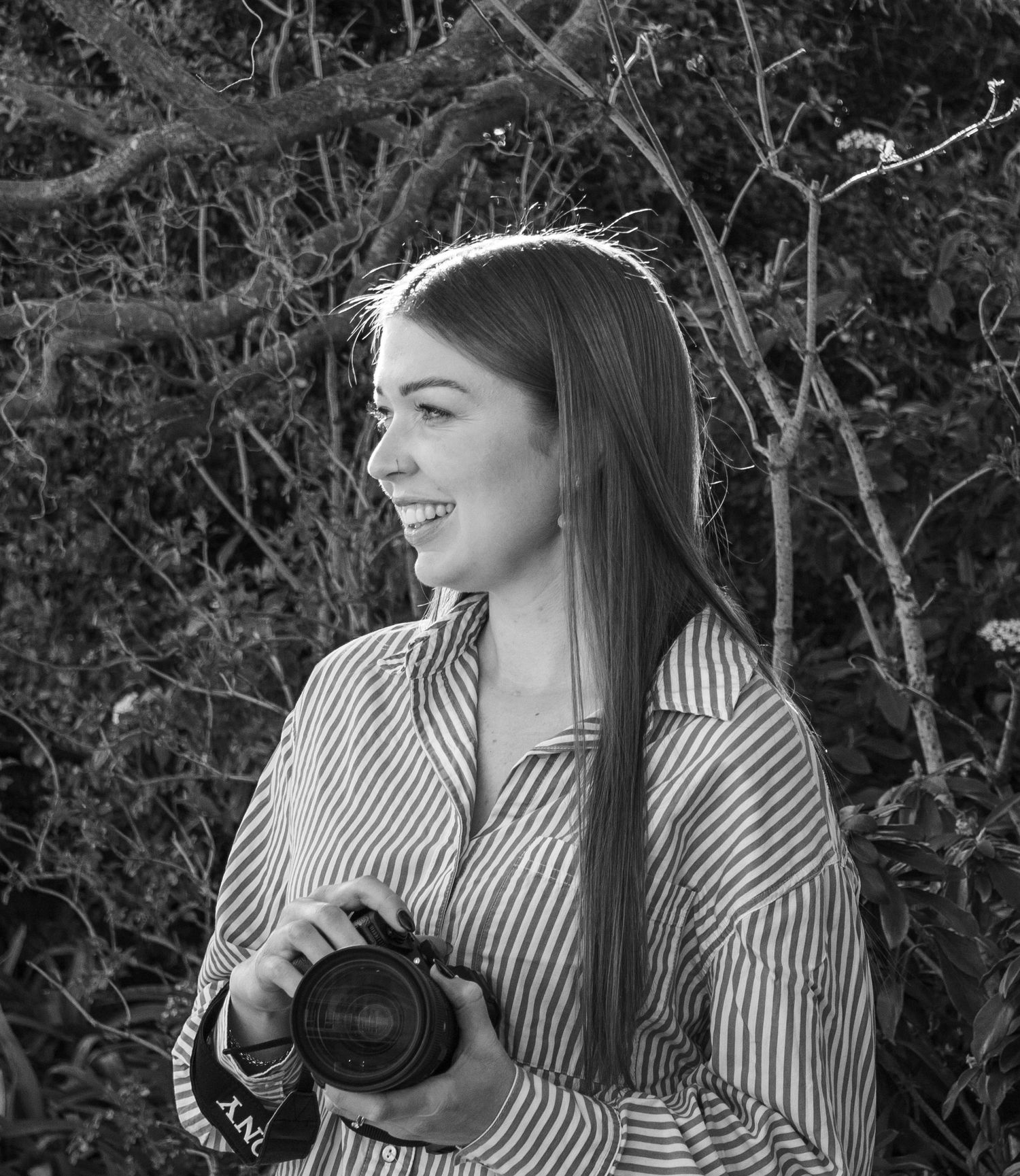 person holding camera