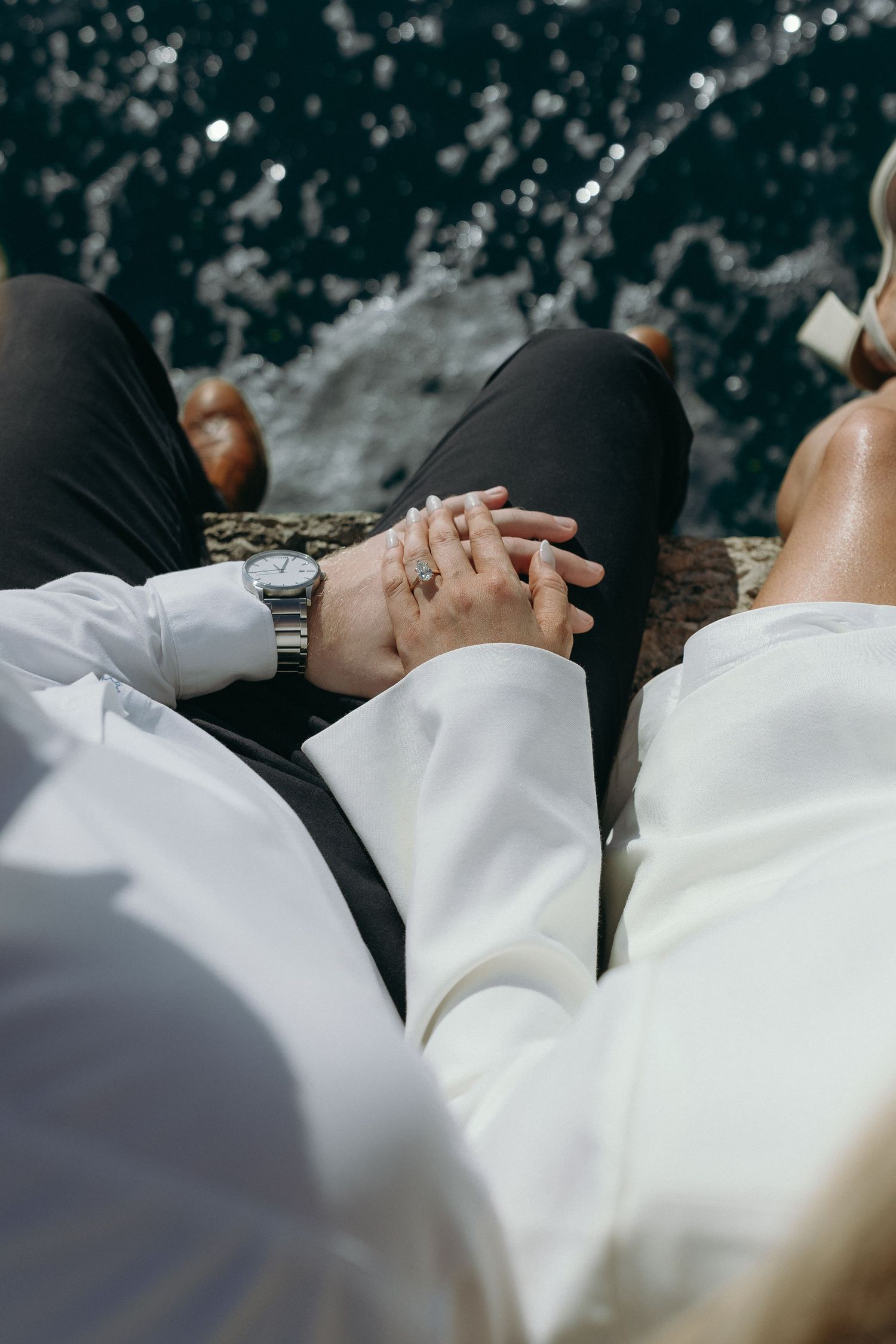 North Ave Beach engagement ring photo