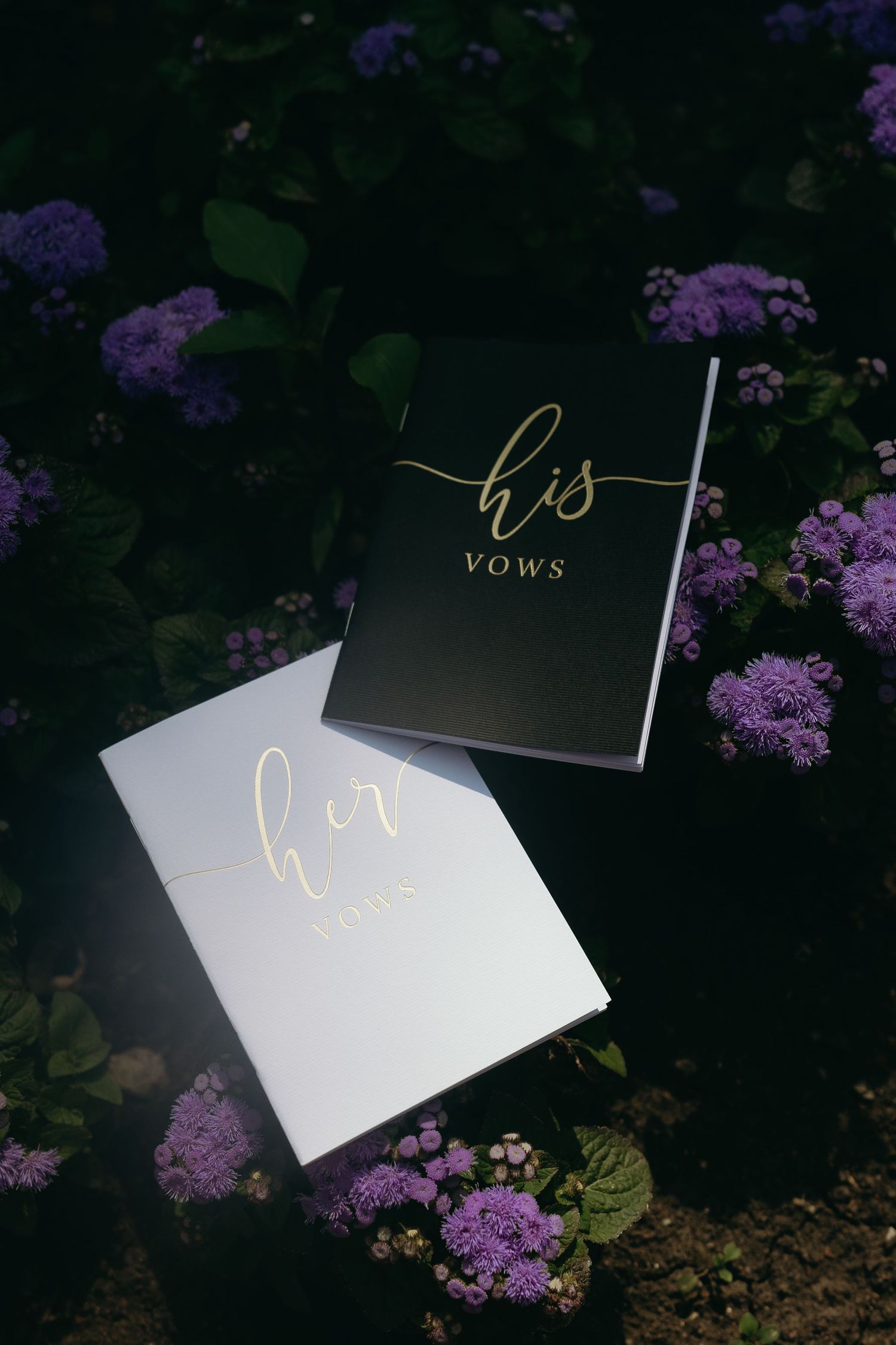 dreamy and editorial wedding vow books from a chicago wedding