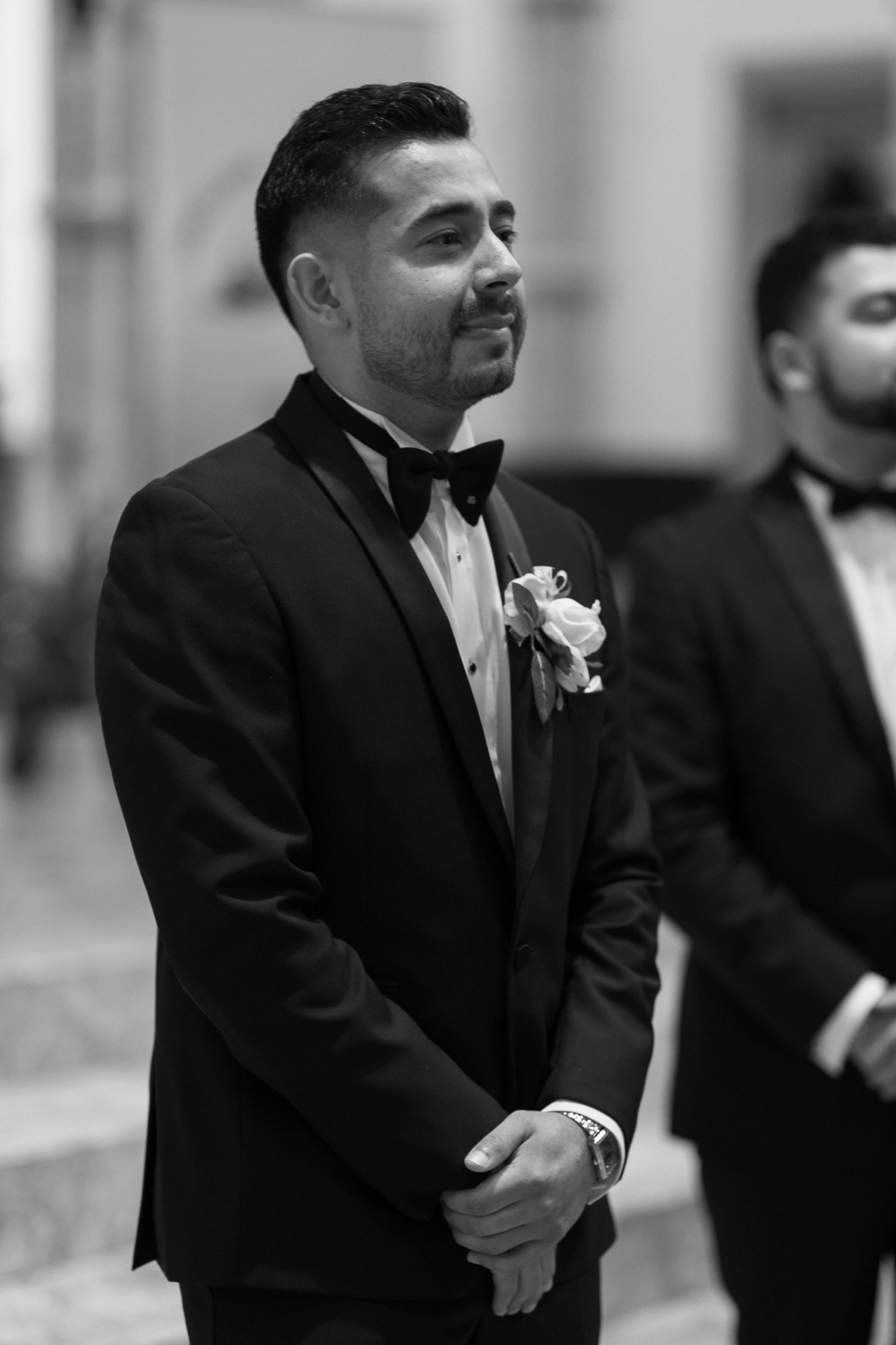 Editorial Chicago wedding photography at Holy Name Cathedral featuring dramatic architecture and timeless Catholic ceremony moments.