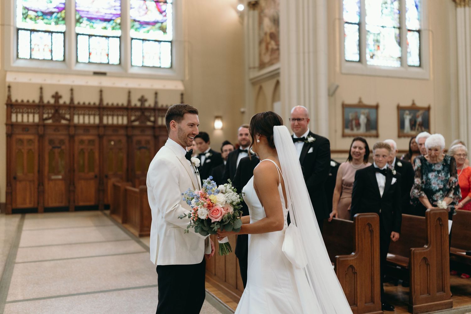 A Chicago wedding ceremony in a beautiful church