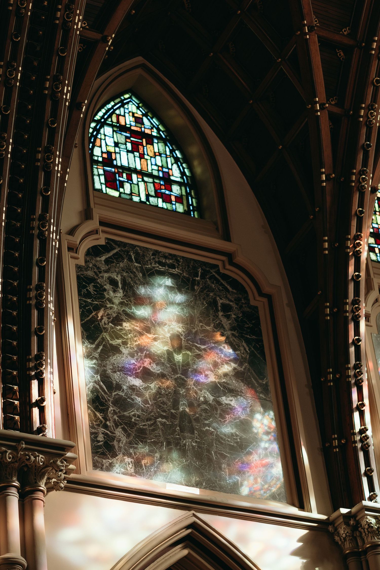 Editorial Chicago wedding photography at Holy Name Cathedral featuring dramatic architecture and timeless Catholic ceremony moments.