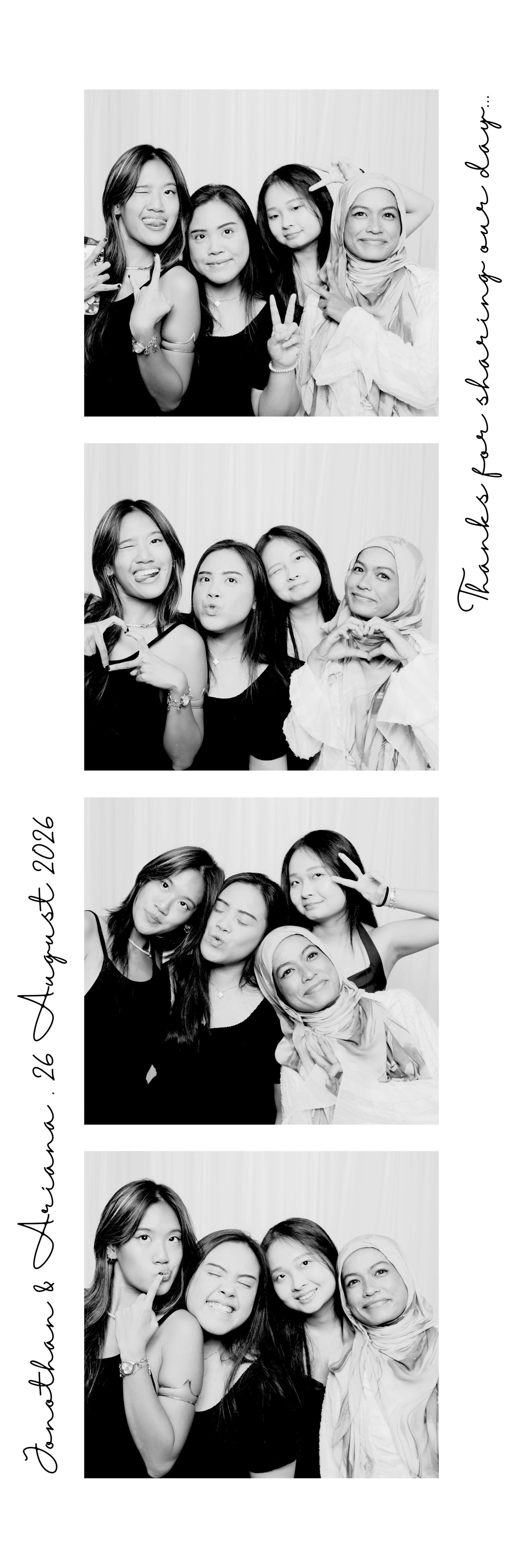 Minimalist photostrip design for Singapore luxury event
