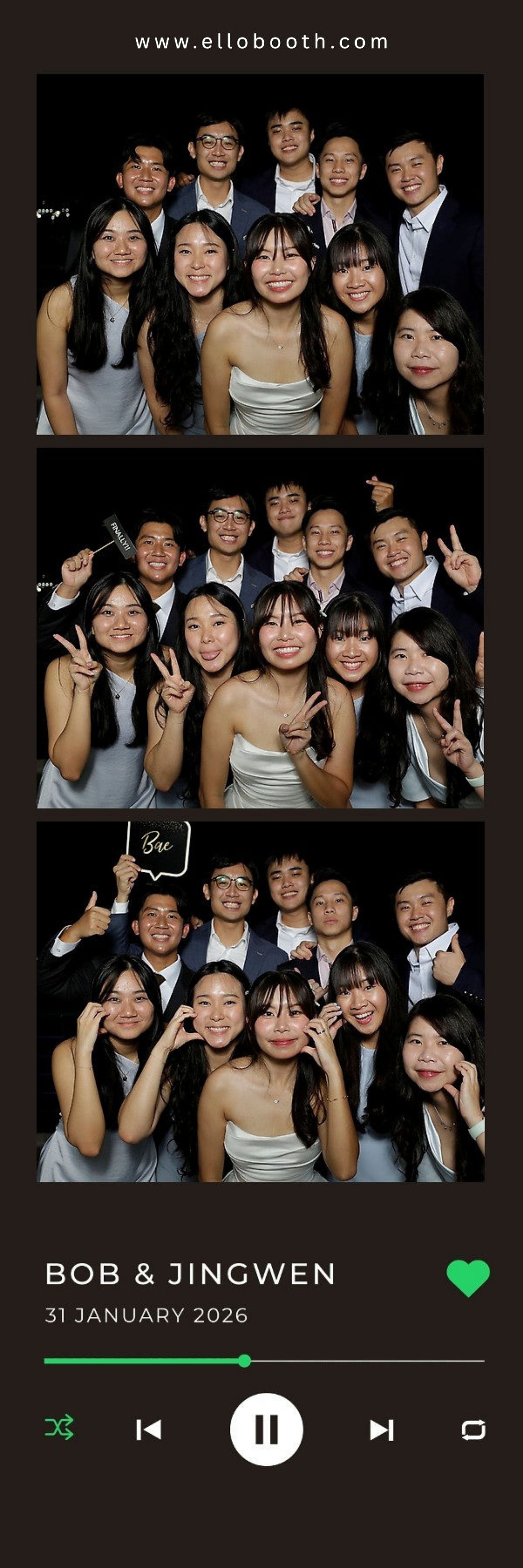 Trending Spotify-themed photostrip design for Singapore events