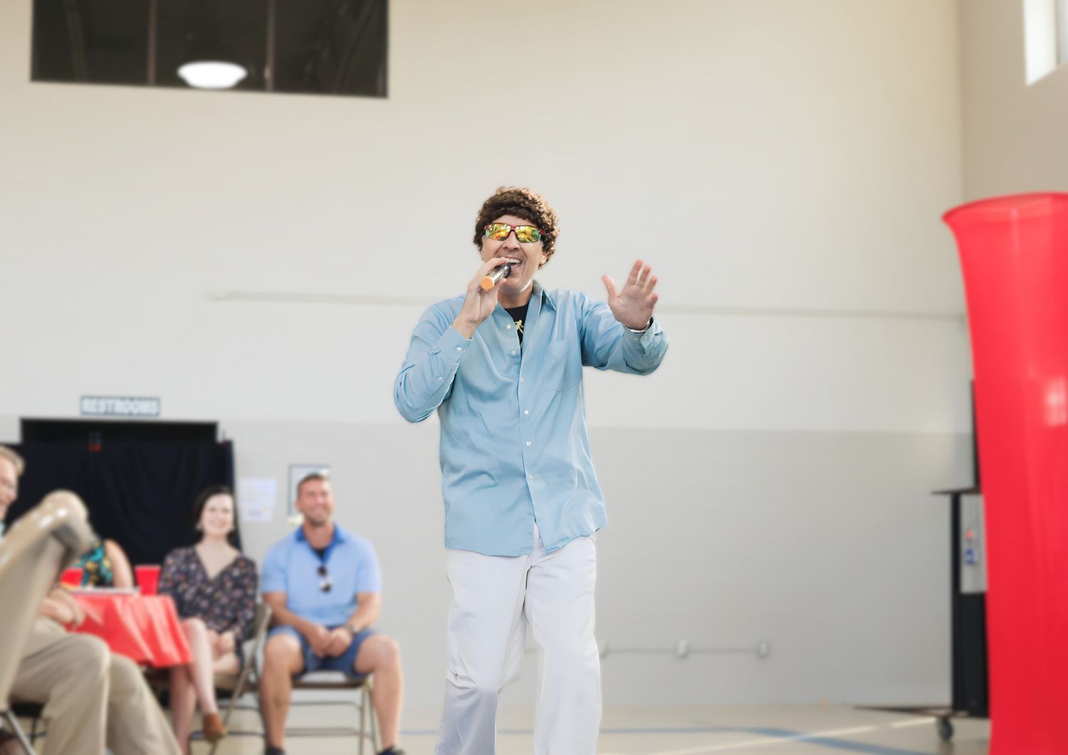 Photo was taken for a fundraising church event.