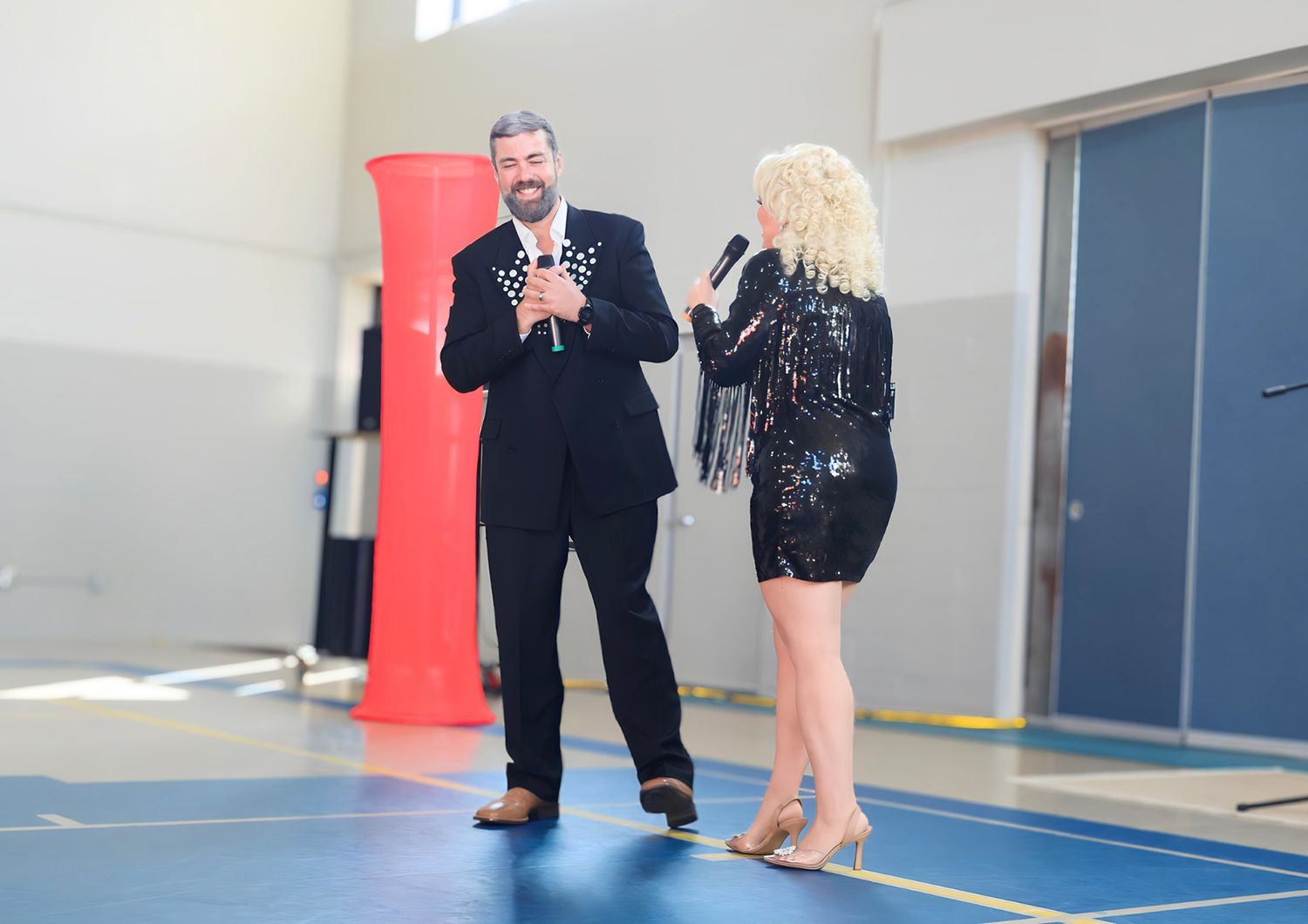 Photo was taken for a fundraising church event.