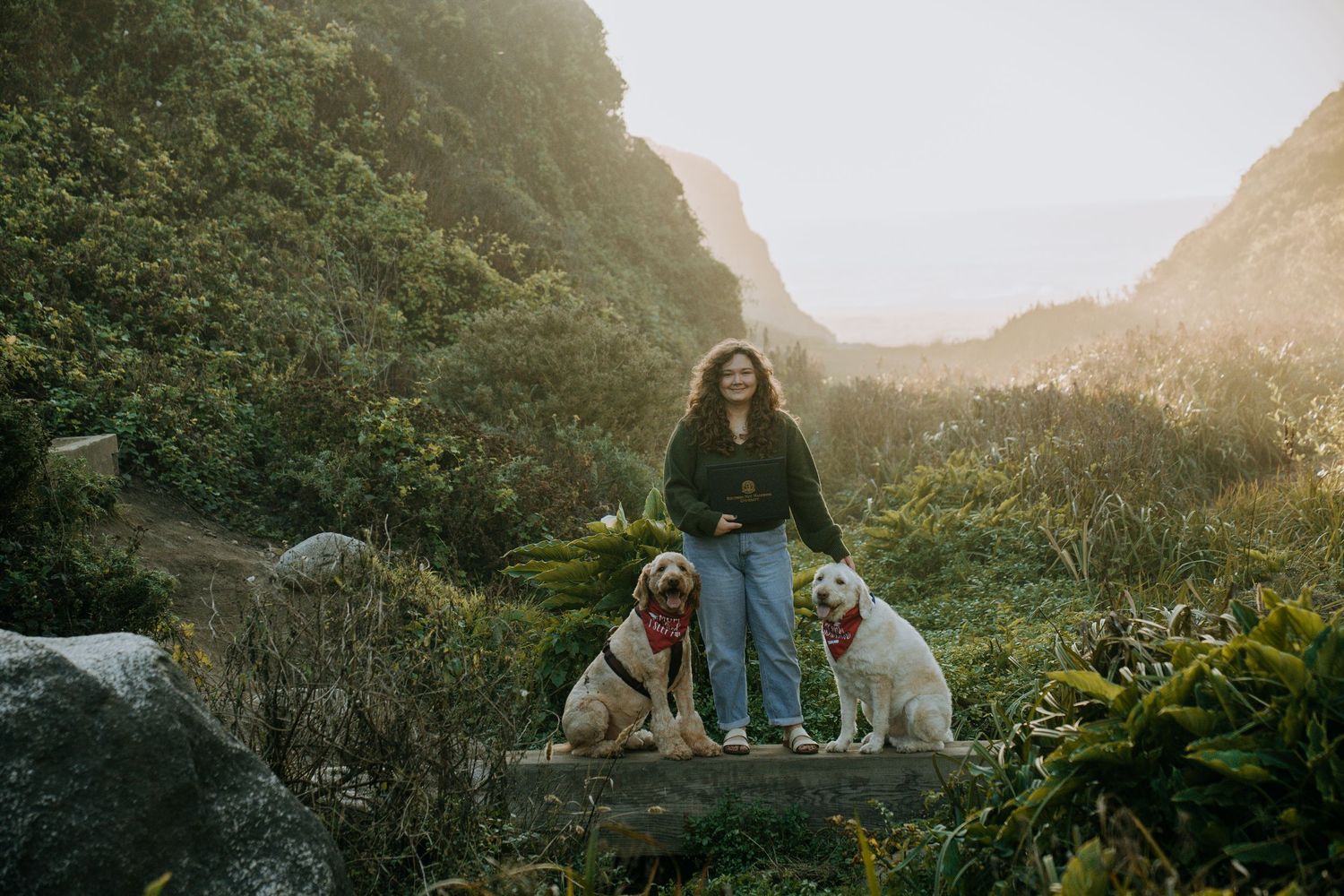 Graduation photos along Big Sur