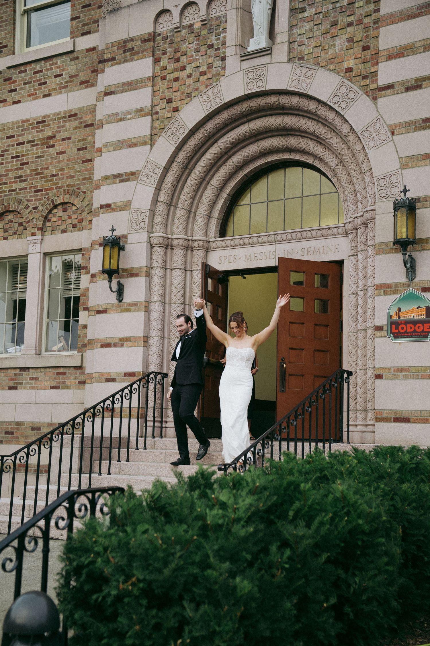 Bride and groom portrait celebrating their marriage in Kenmore Washington.