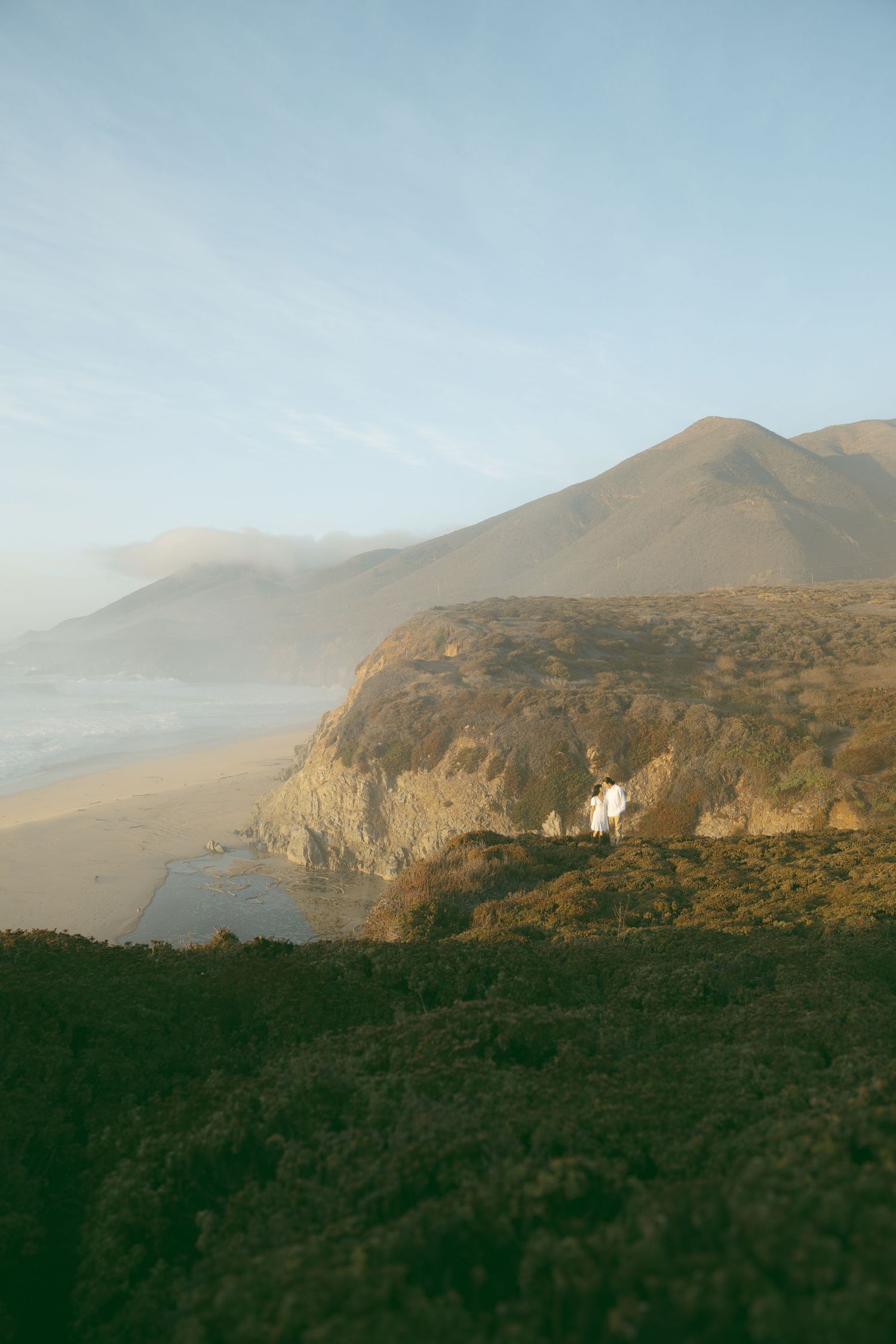 Climbing couple celebrate their elopement on the mountains of Big Sur