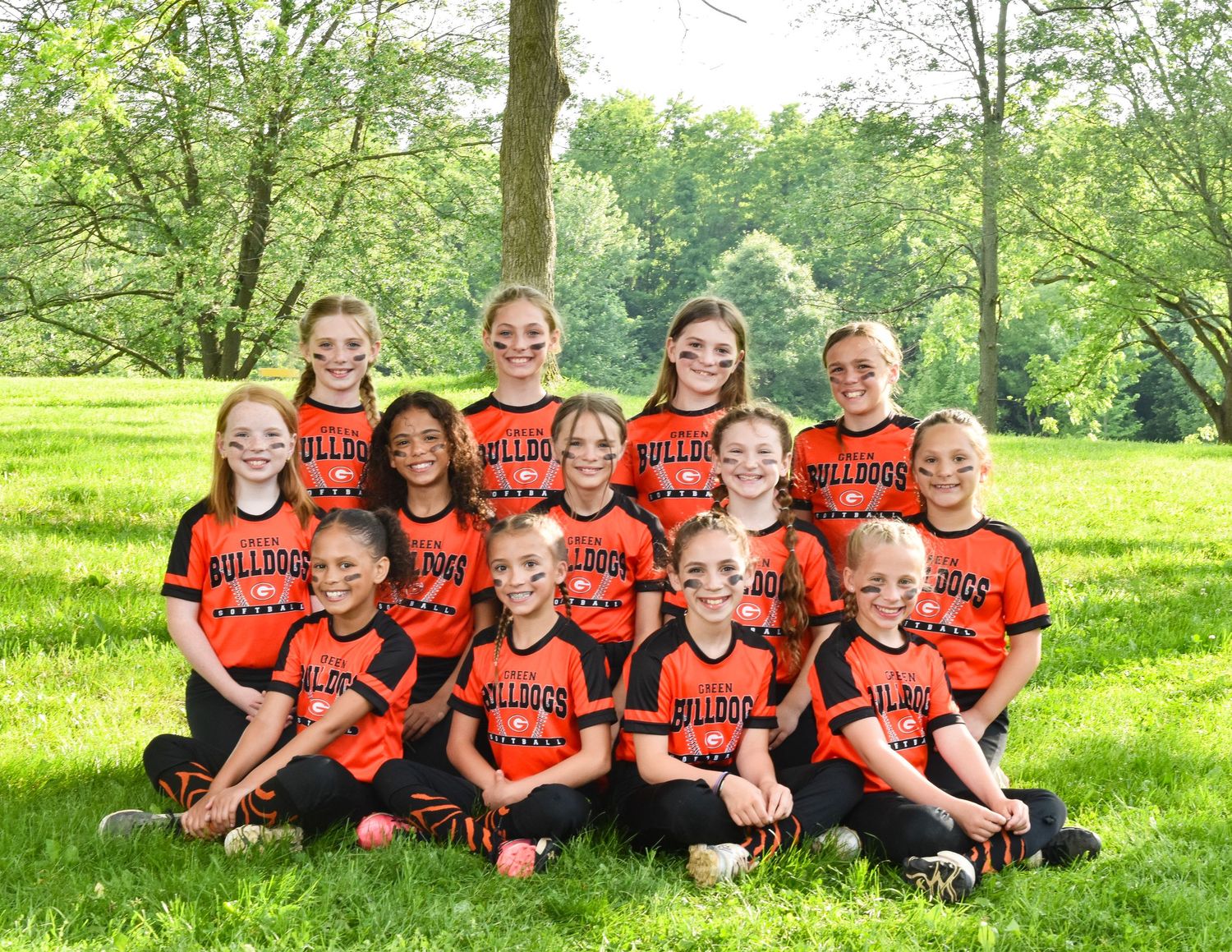 Team photo of girls Local Youth softball team