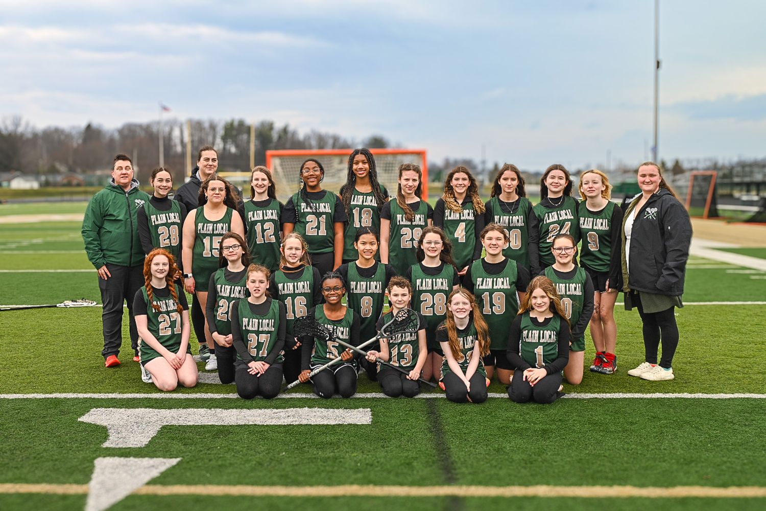 Team photo of girls Local Youth Lacrosse team