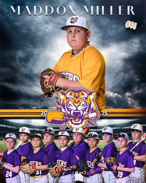 Memory mate made from 2 different images to view individual portrait and team portrait on one image, Baseball