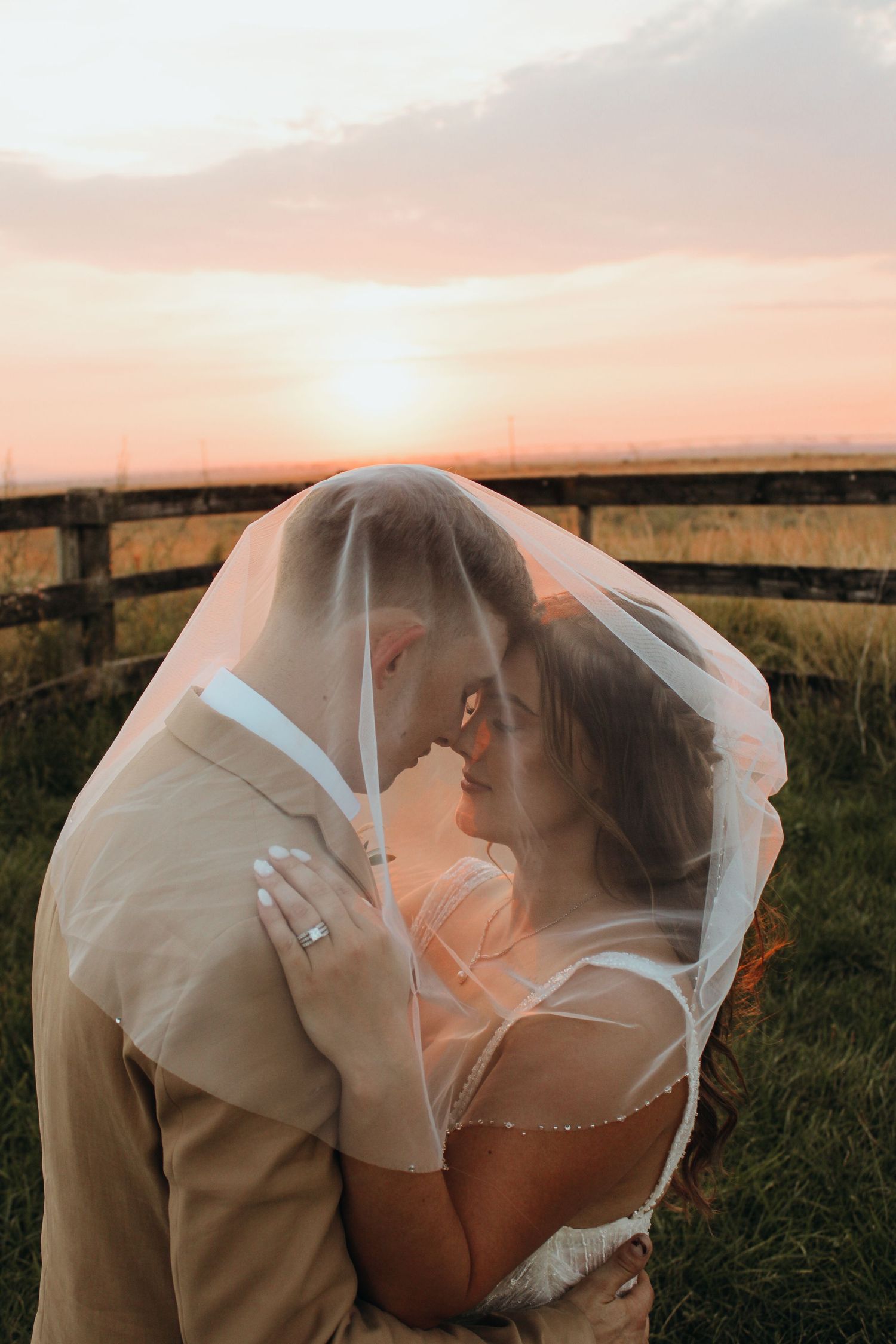 Bridal sunset portraits