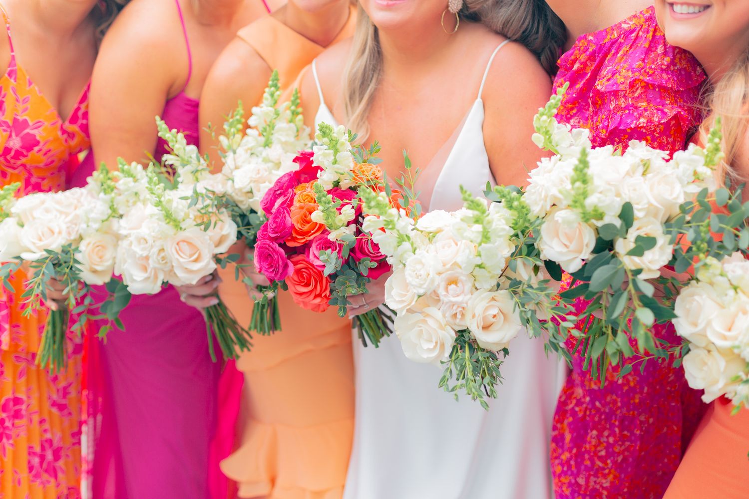 Bridesmaids with Flowers