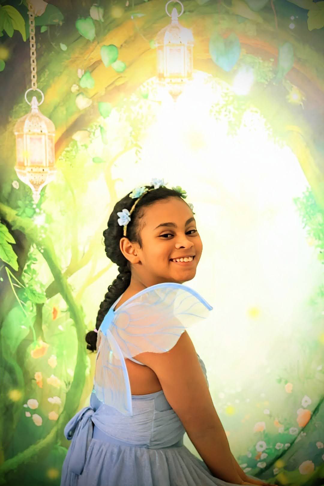 Smiling fairy with braid