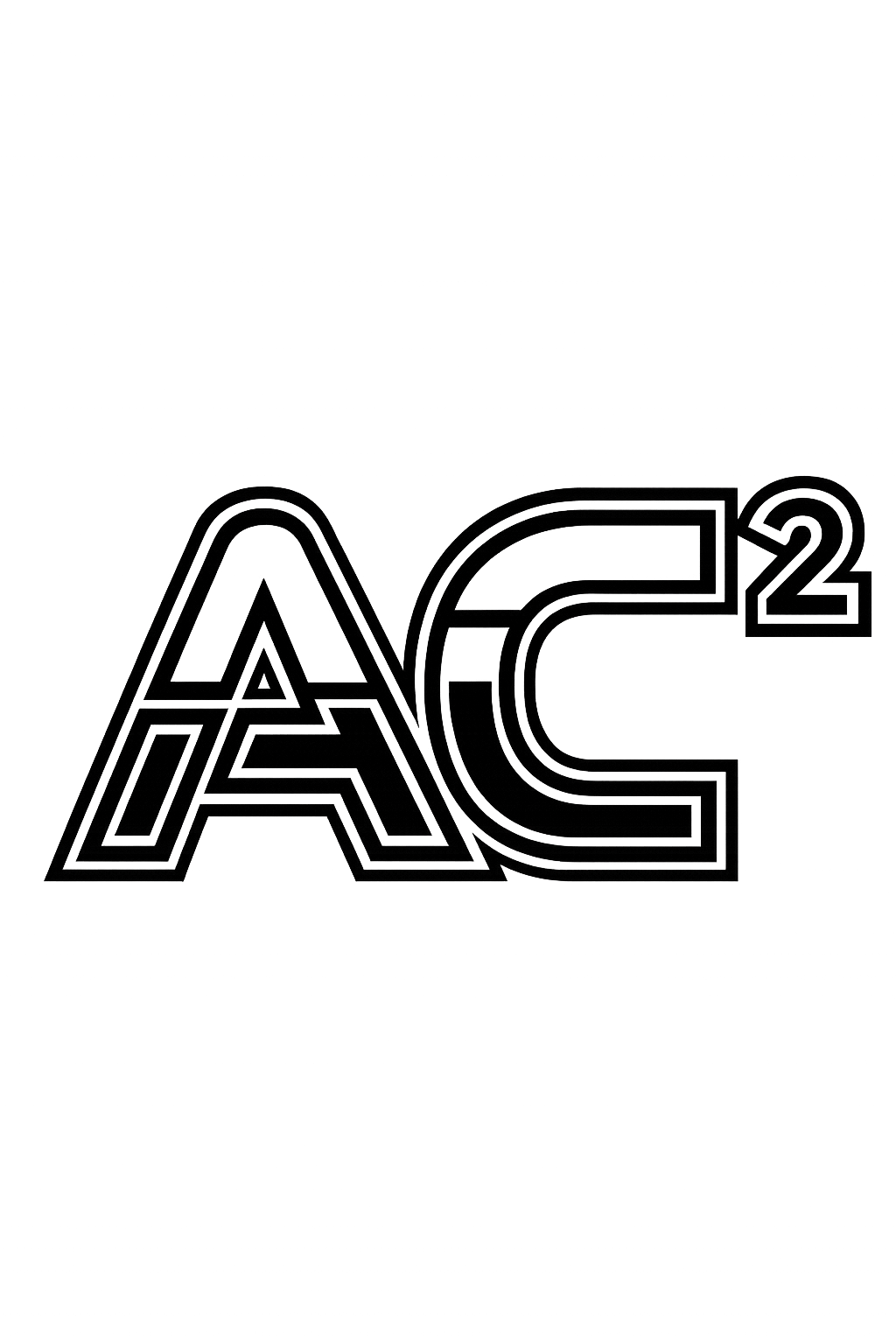 AC² Sports Photography logo featuring a modern black outlined design representing youth sports photography and team media day photography in