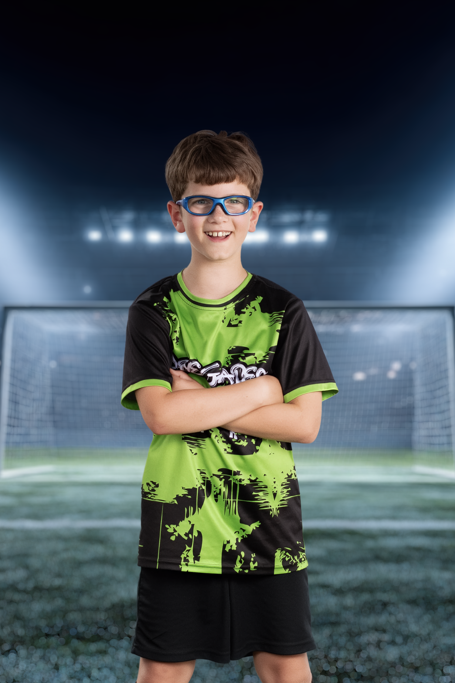 Youth soccer player media day portrait by AC² Sports Photography