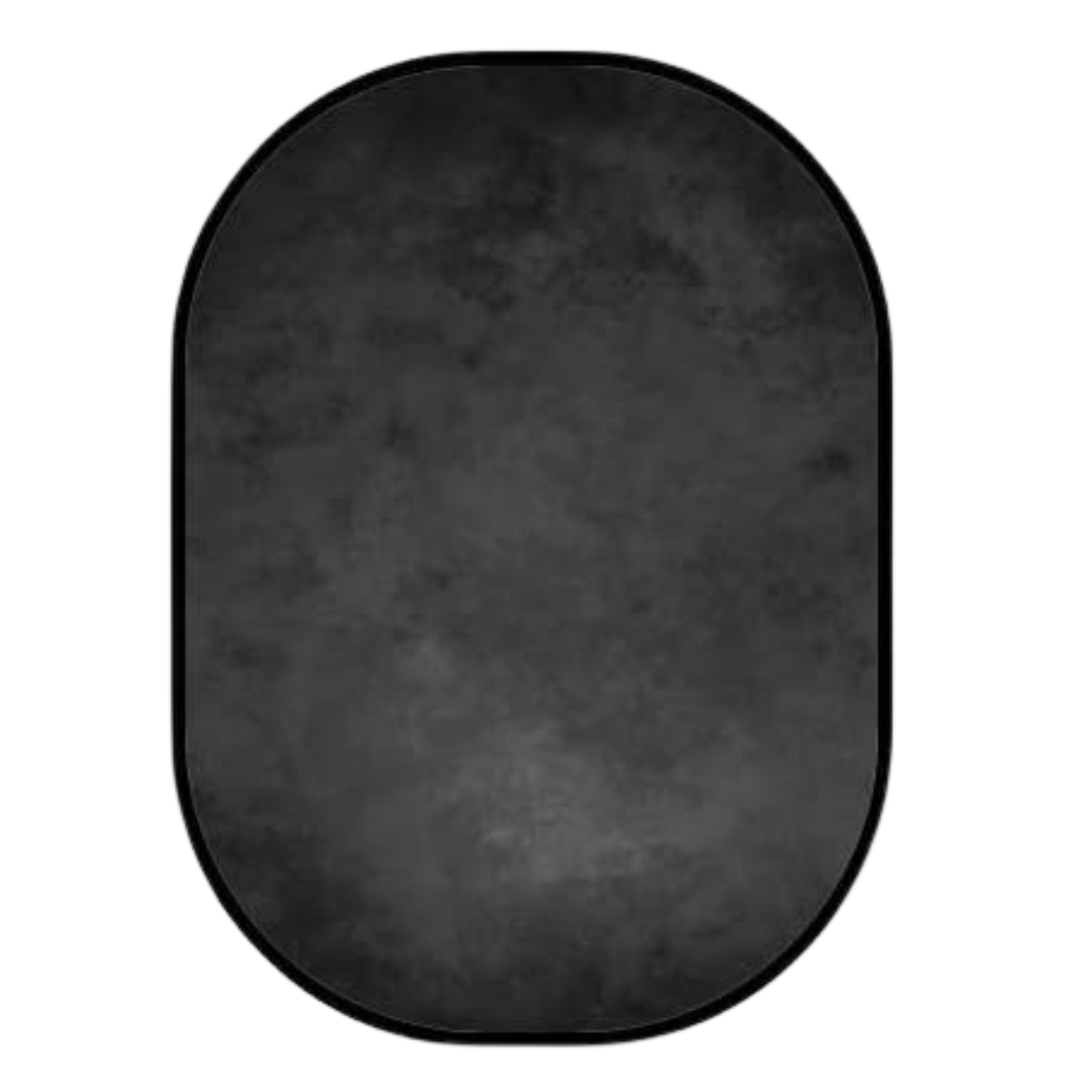 Three oval-shaped black objects arranged in a row showing progressive size reduction from left to right.