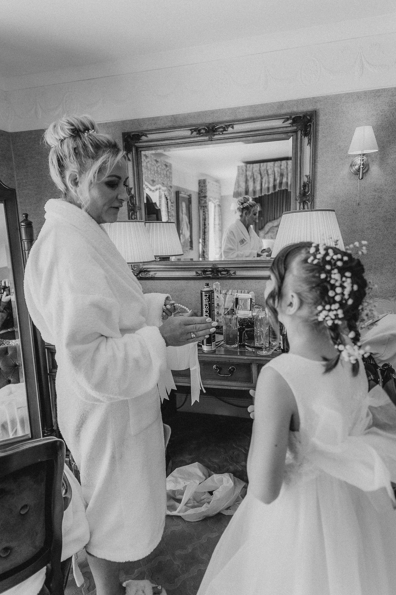 Bride and groom sharing a joyful moment during their wedding day