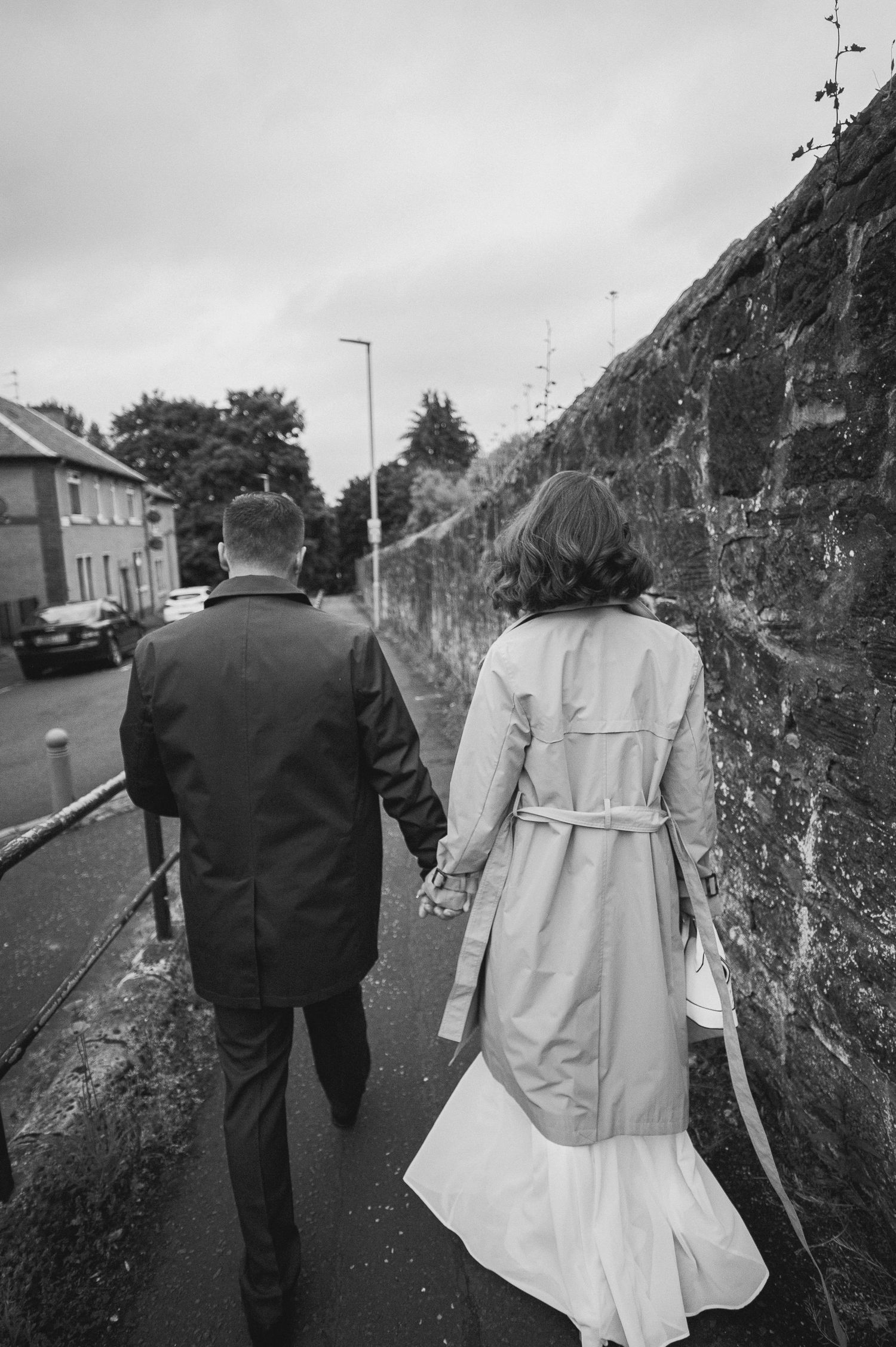 Romantic wedding portrait captured in natural light