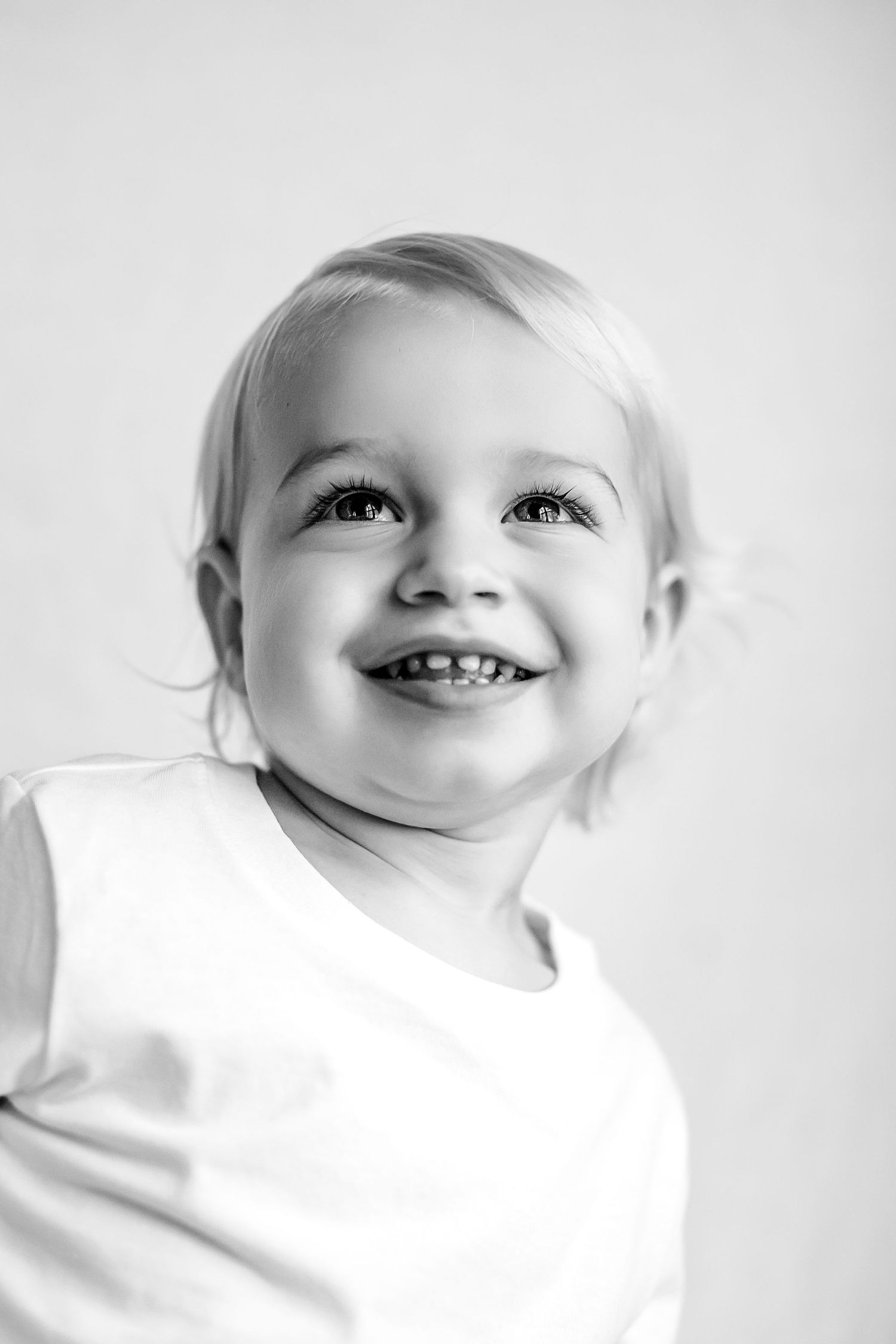 Black and white Child Mini Session Petite Personality Portrait in Sarasota, Florida.