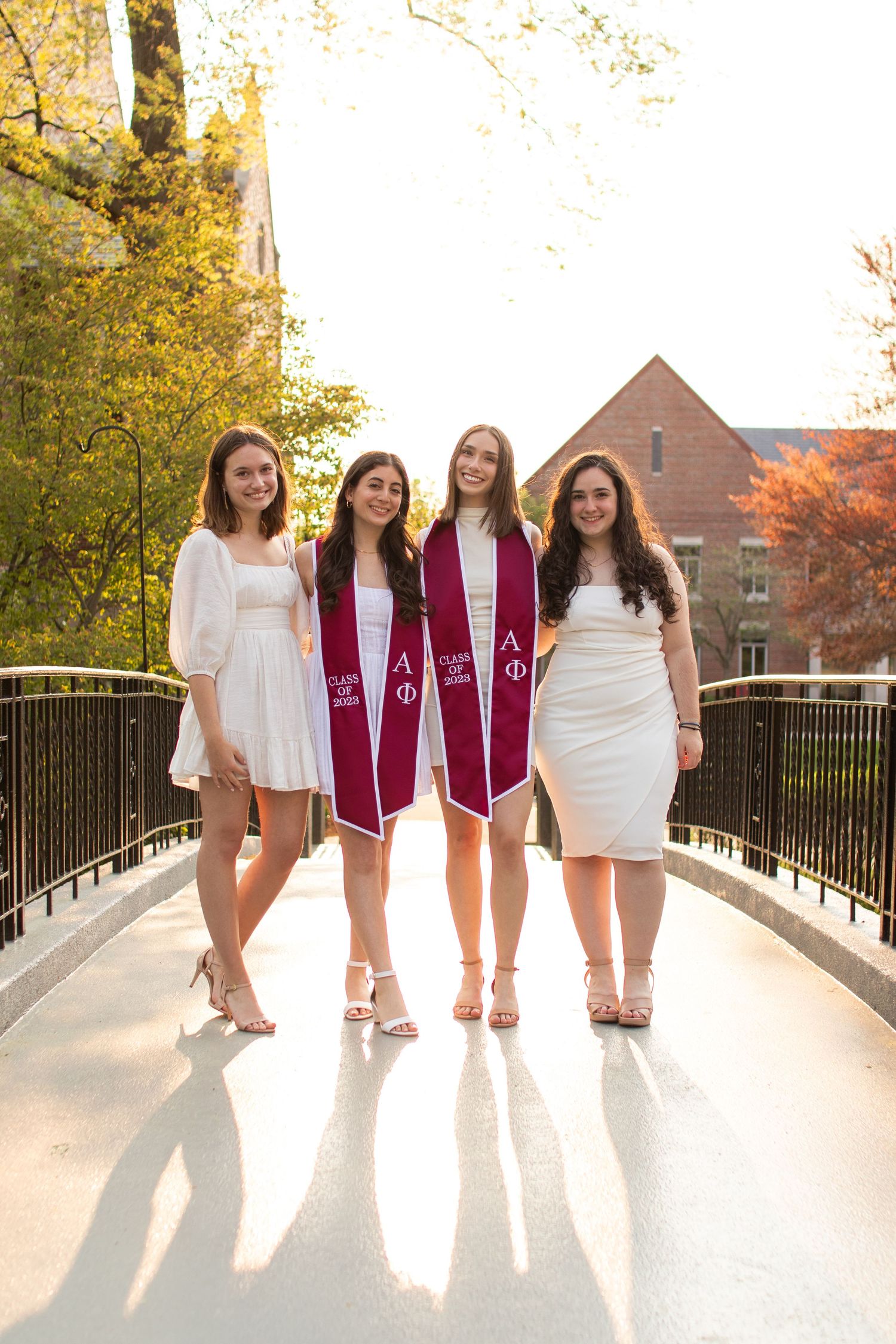 College friends graduation photos, backlit photography, WPI, sorority, senior grad photos. Worcester, MA