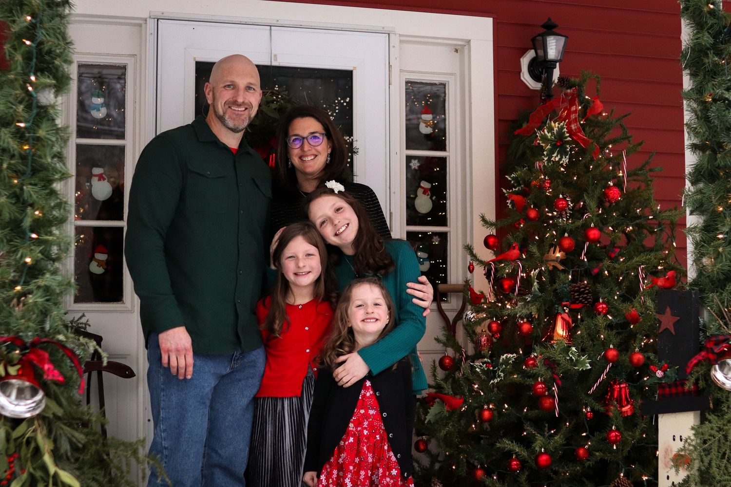 Happy family holiday photos, Central MA, Christmas card photos.