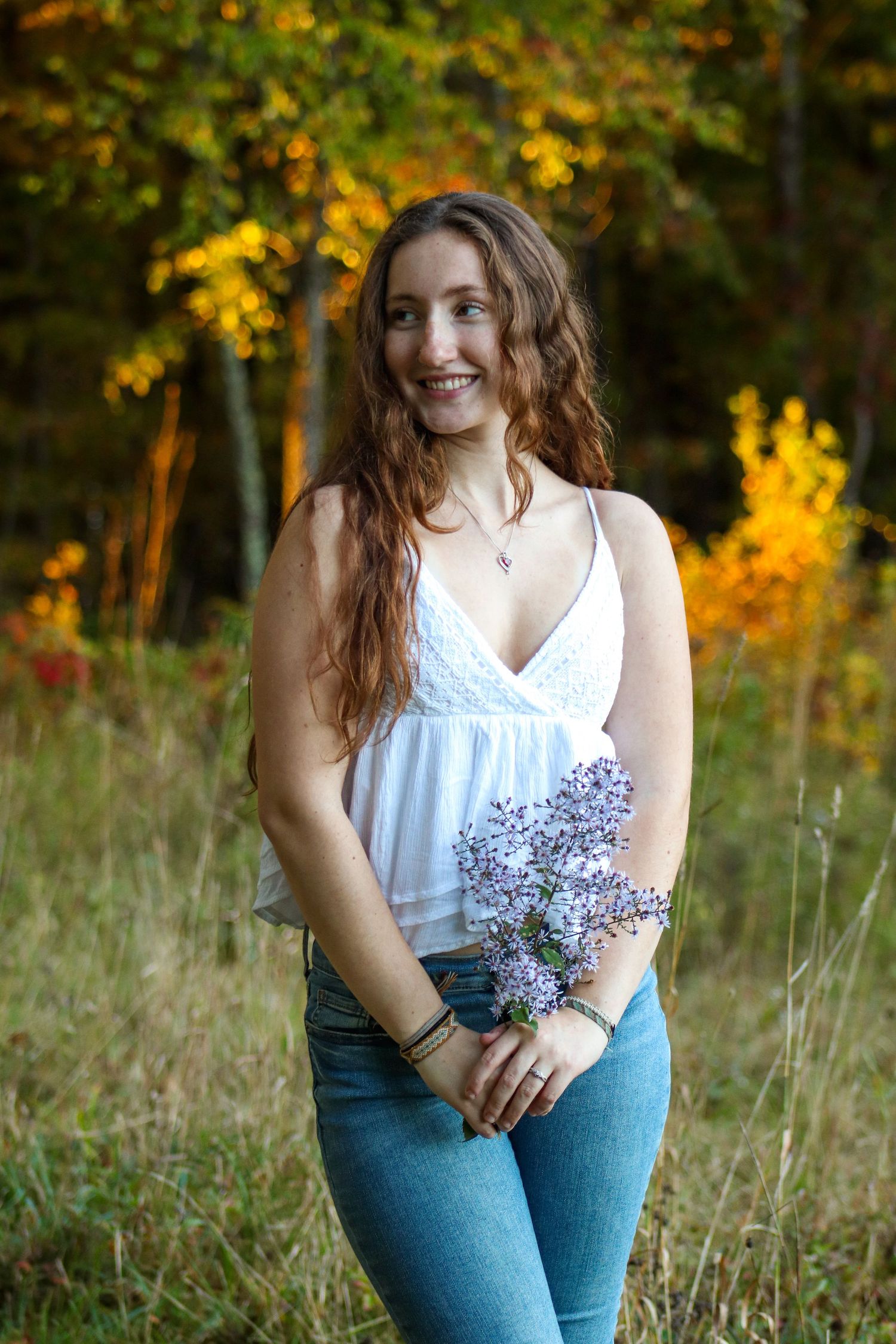 Autumn, Natural light headshot. Senior portrait photography in Central MA.