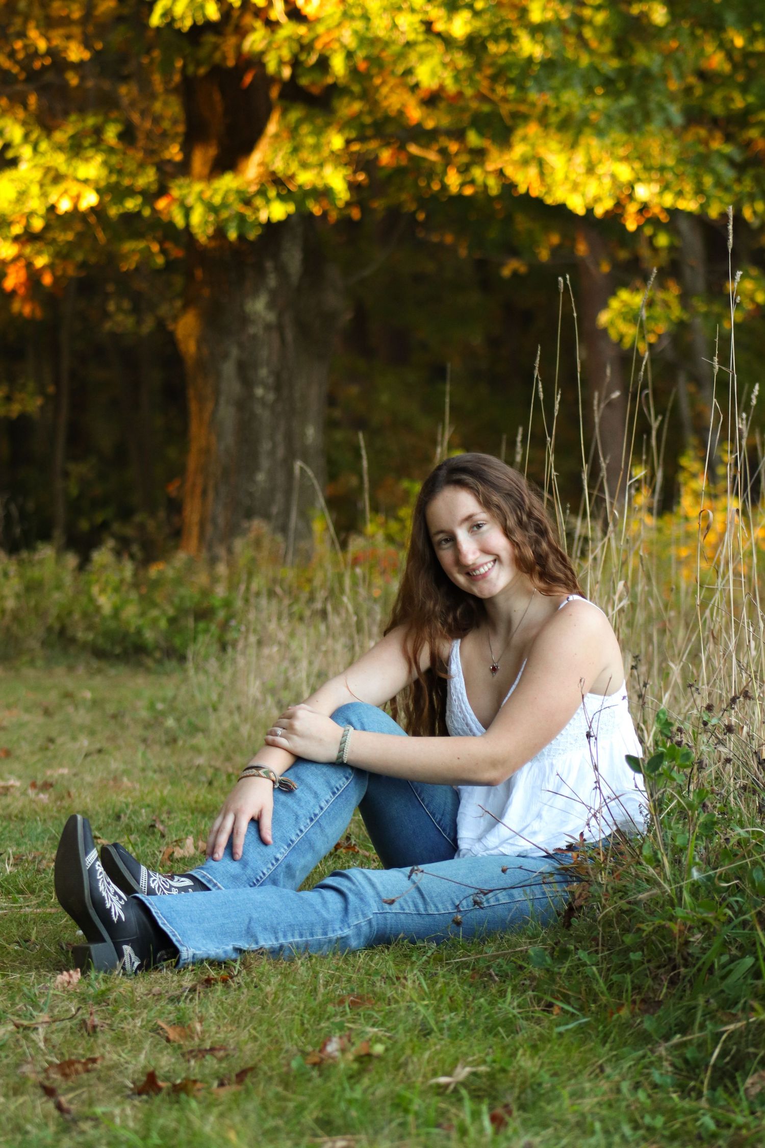 Autumn, Natural light headshot. Senior portrait photography in Central MA.