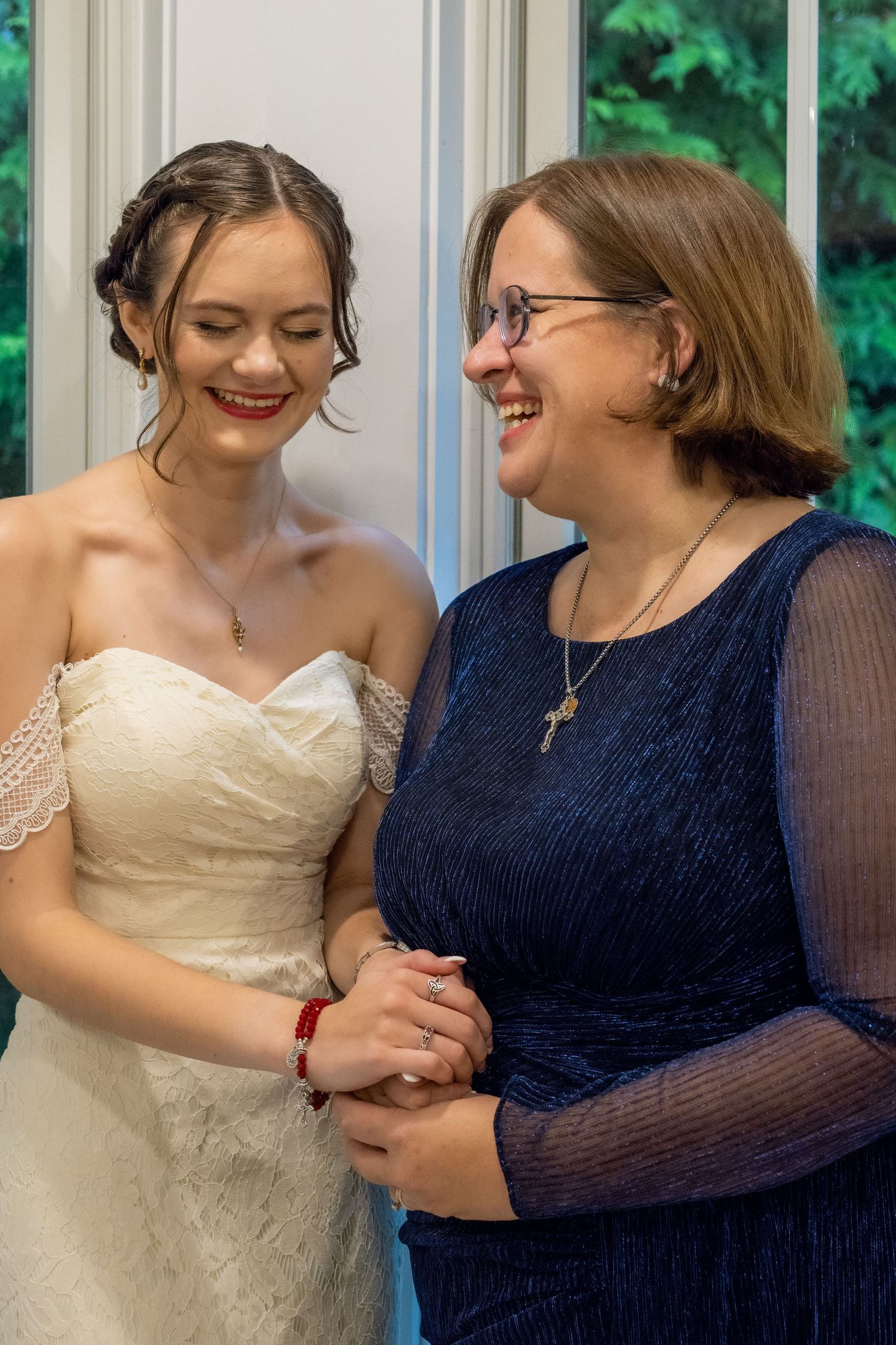 Mom and Bride Getting ready