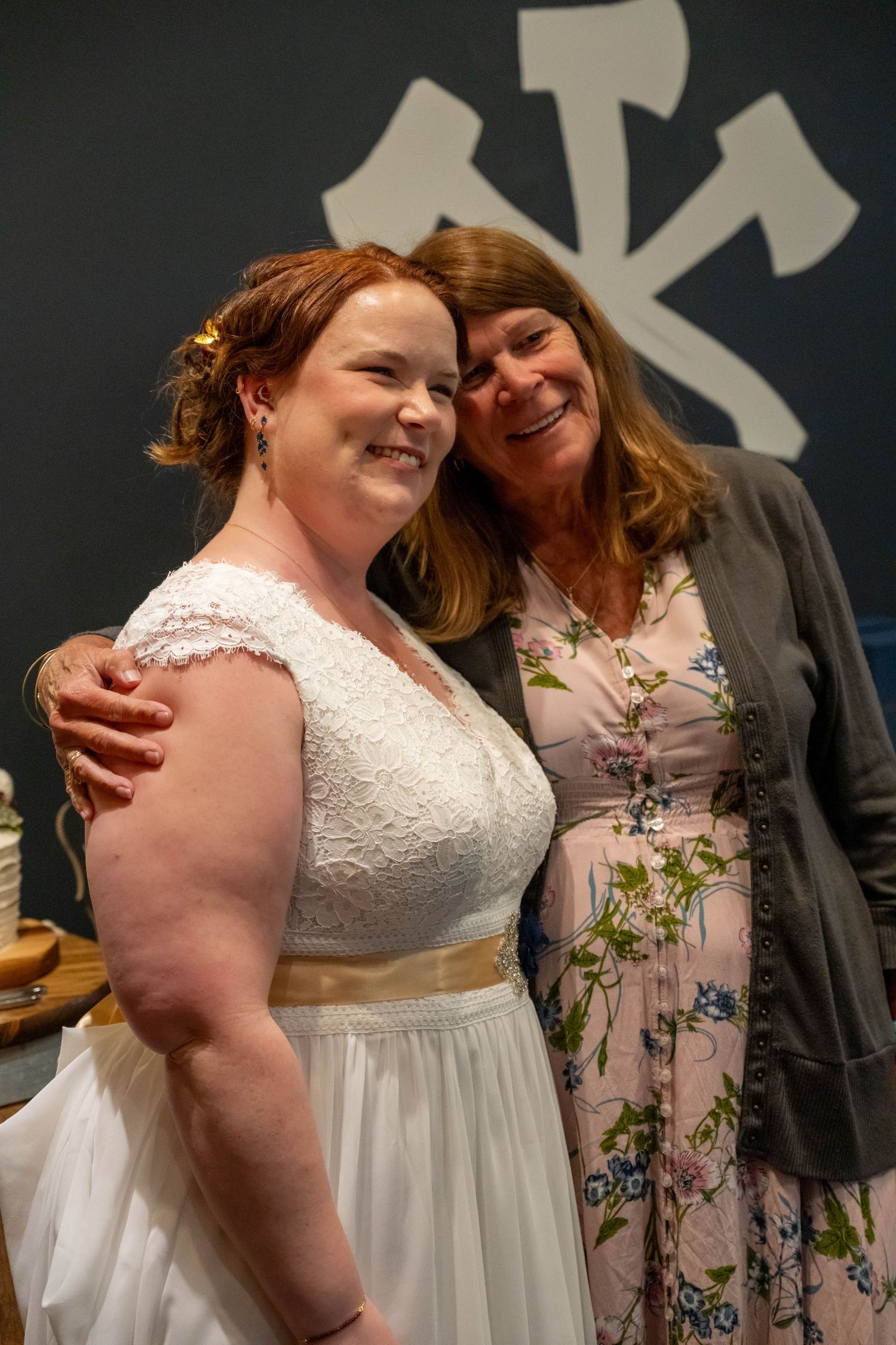 Bride and Guest at reception at Three Notch'd Brewery Richmond Virginia