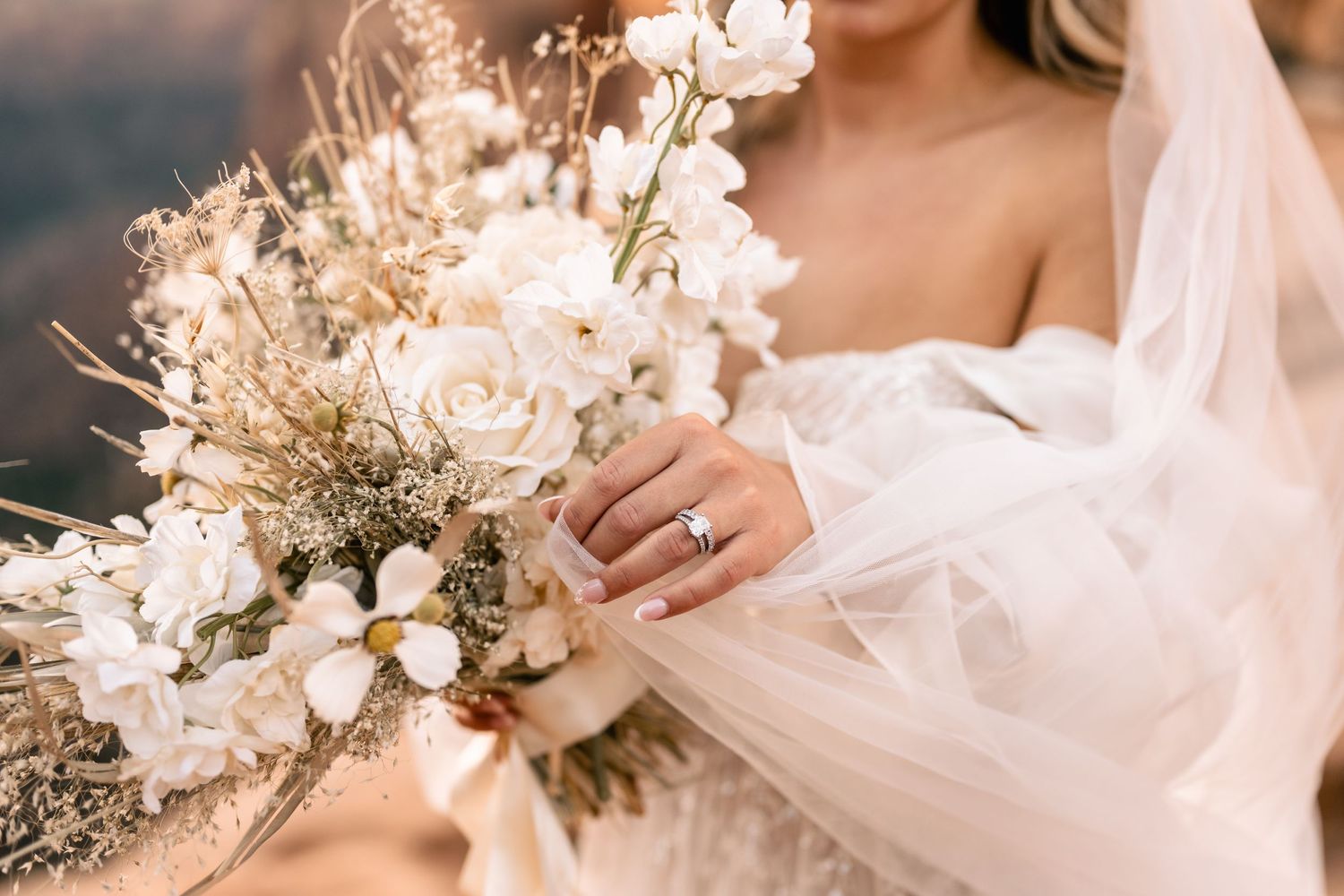 Wedding couple portraits in Zion National Park in October by Zion wedding photographer
